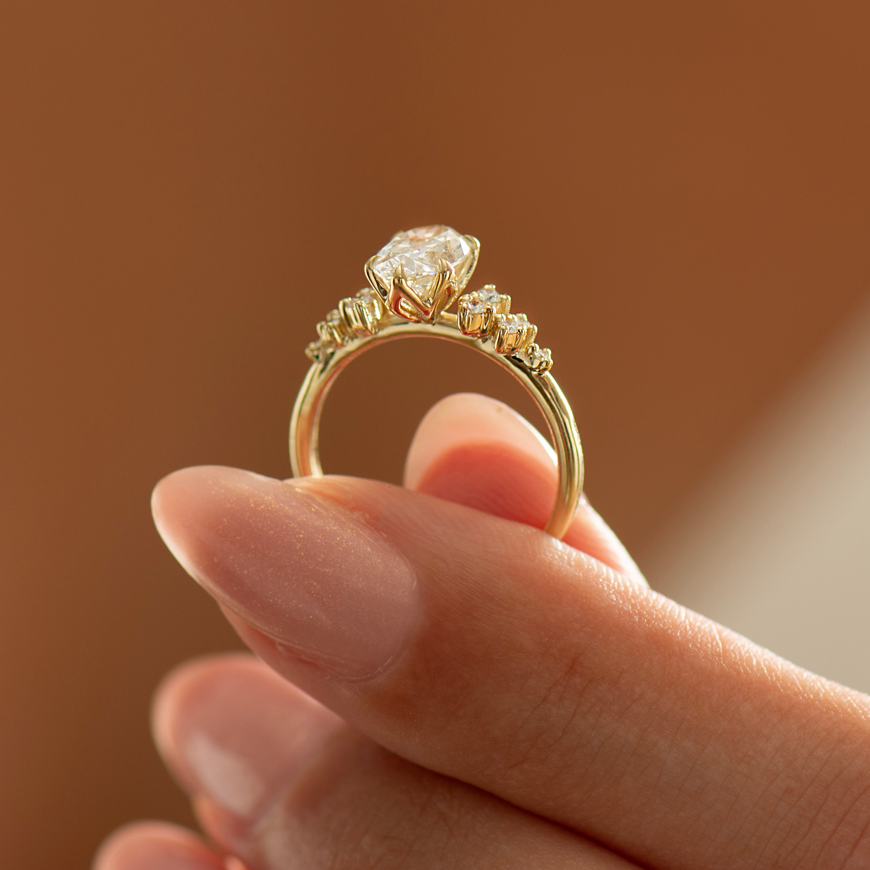 Bloom Lab Oval Cluster Engagement Ring