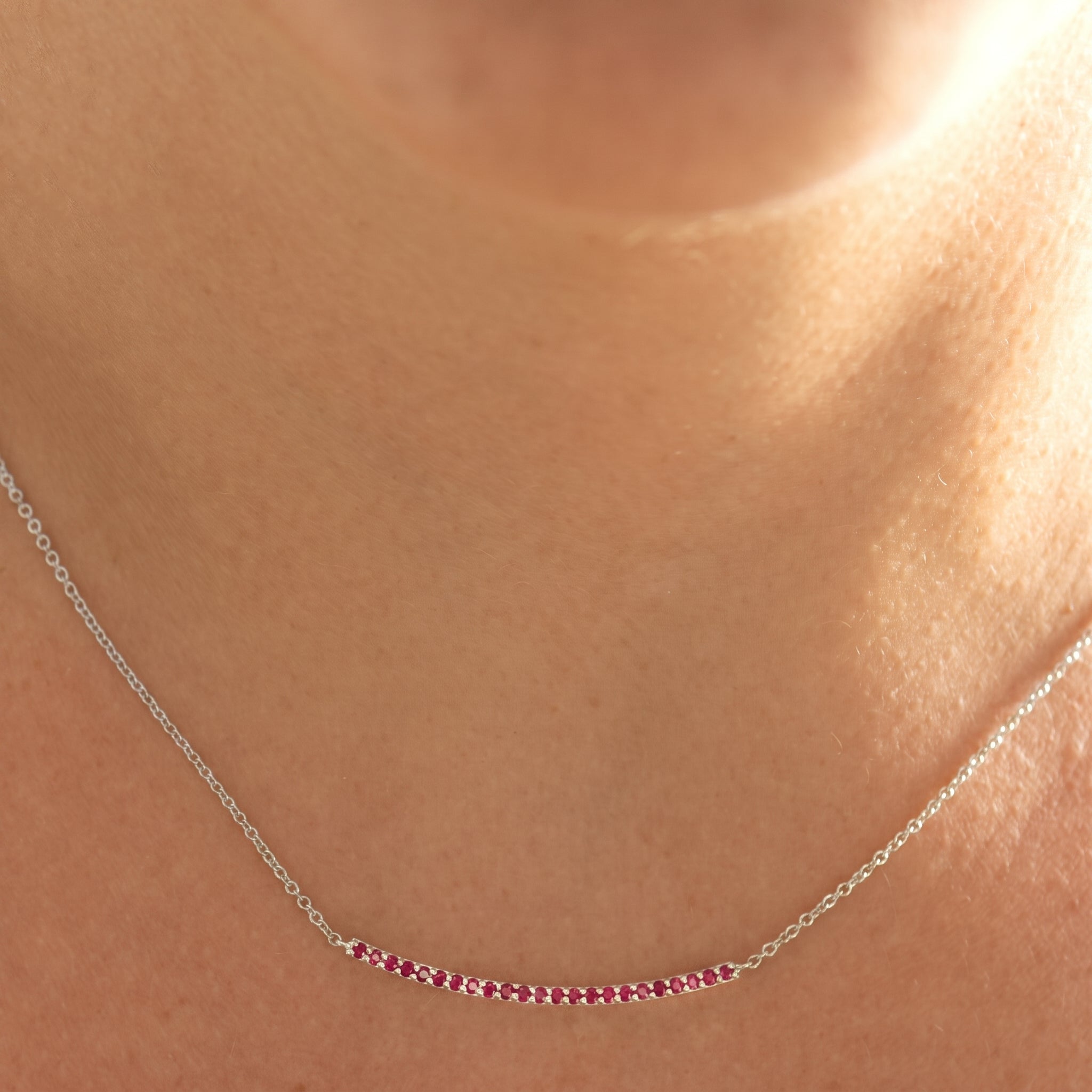 Rubies Bar Necklace