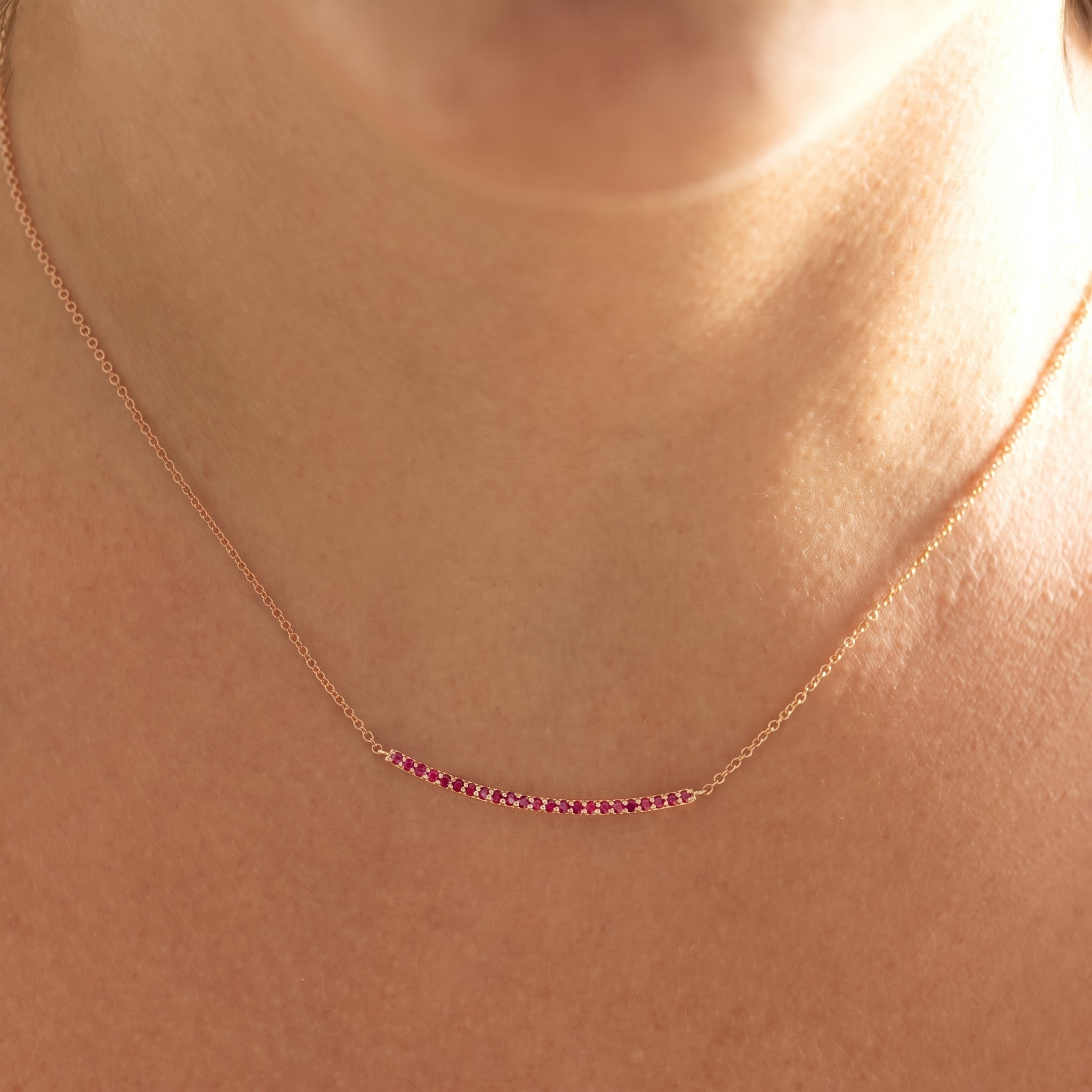 Rubies Bar Necklace