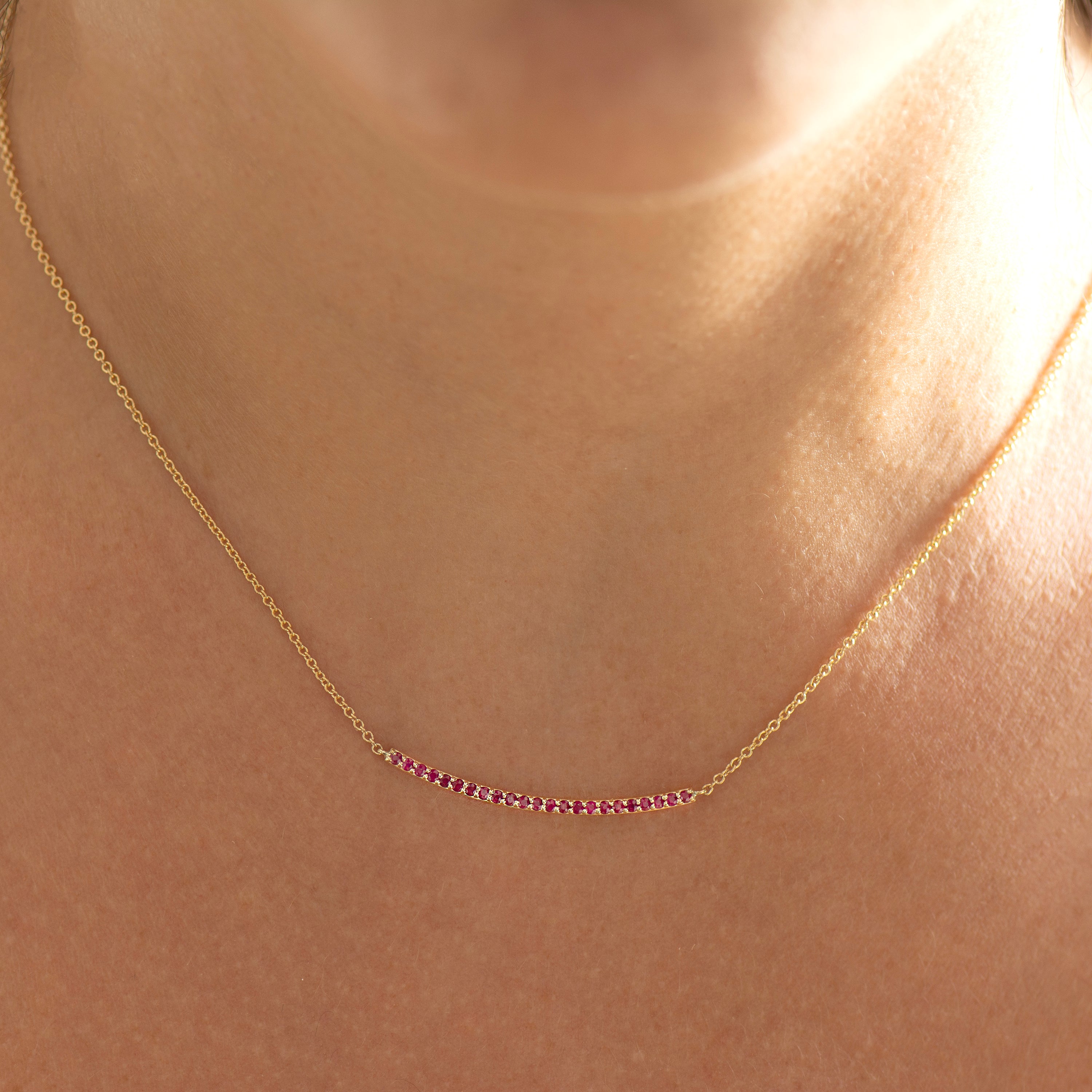 Rubies Bar Necklace