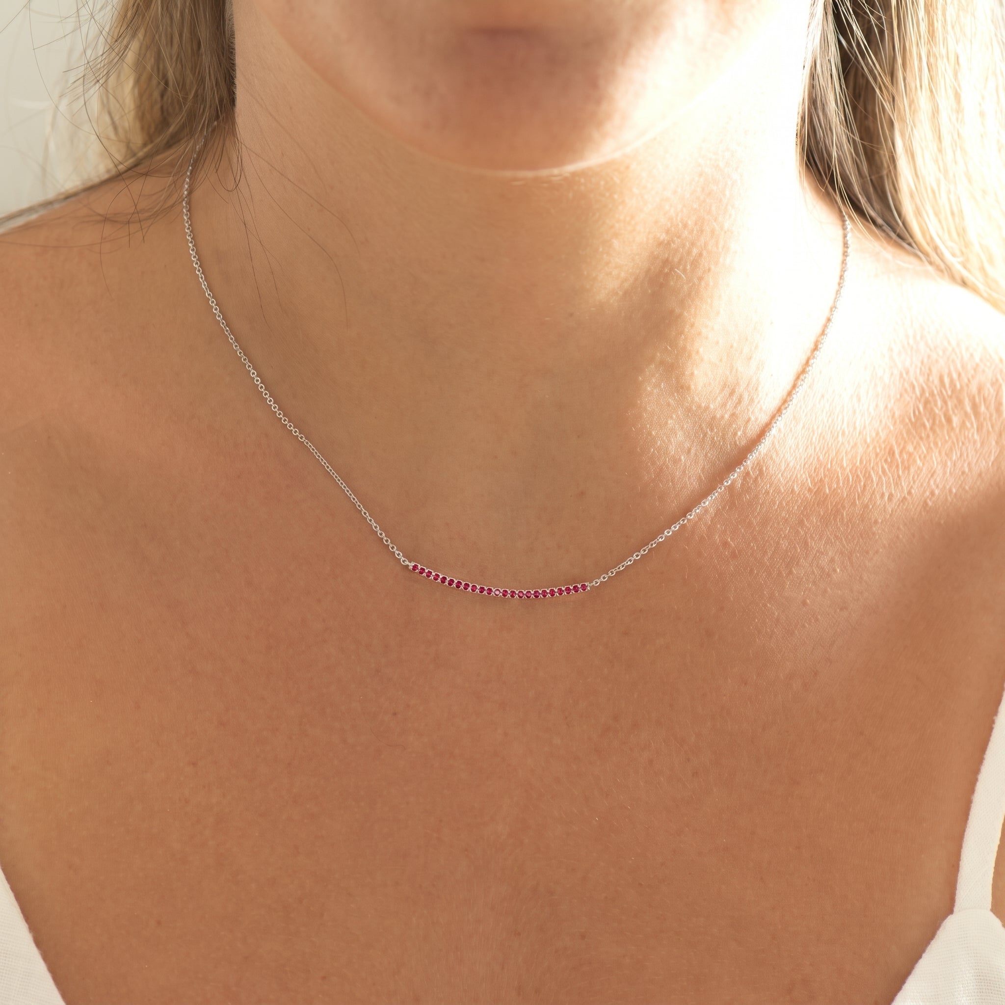 Rubies Bar Necklace