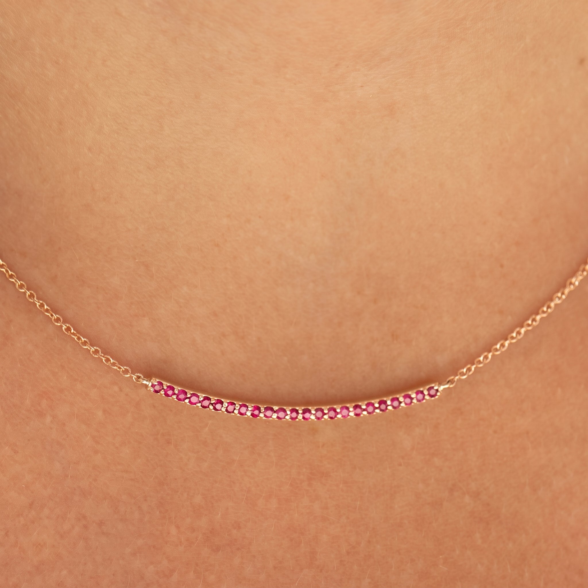 Rubies Bar Necklace