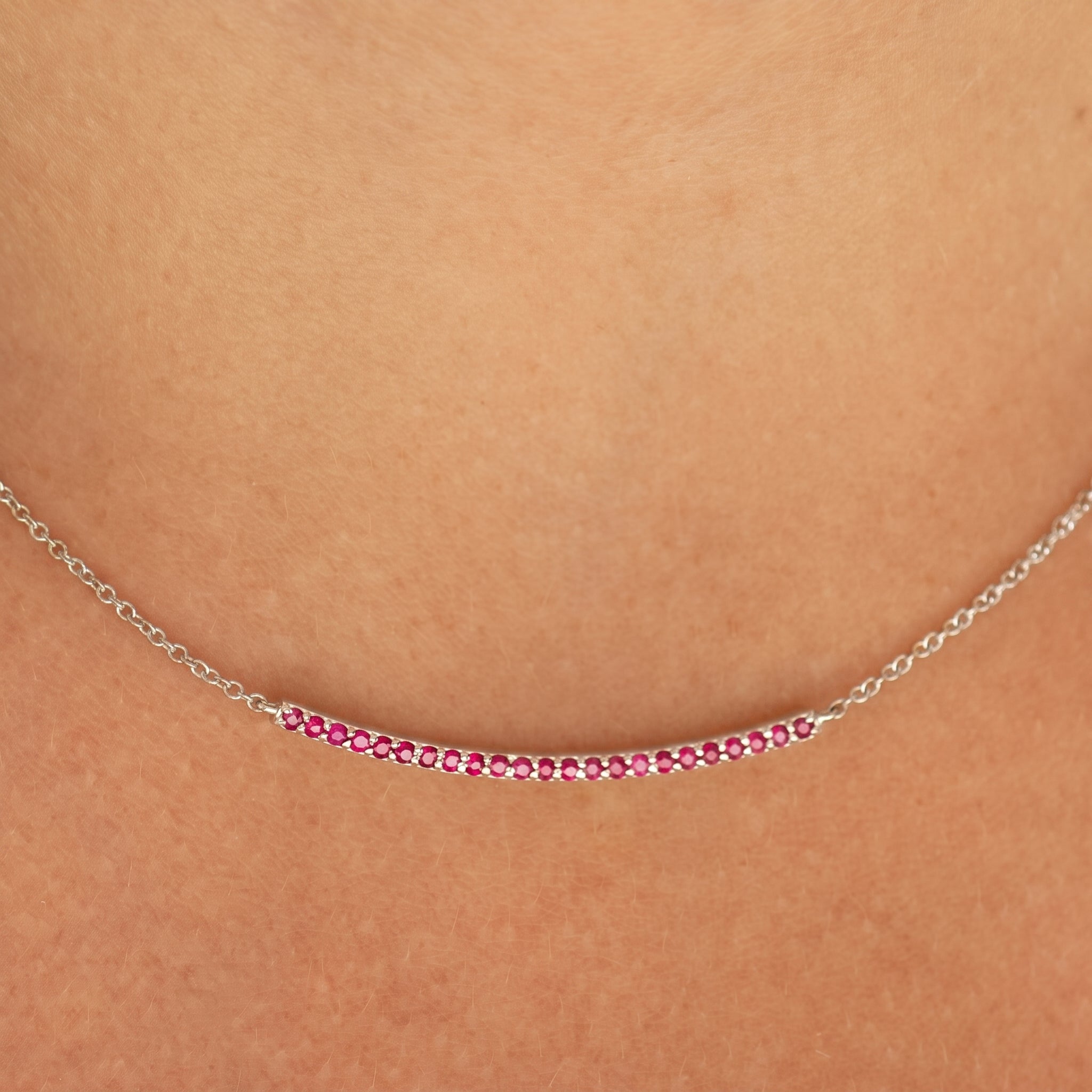 Rubies Bar Necklace