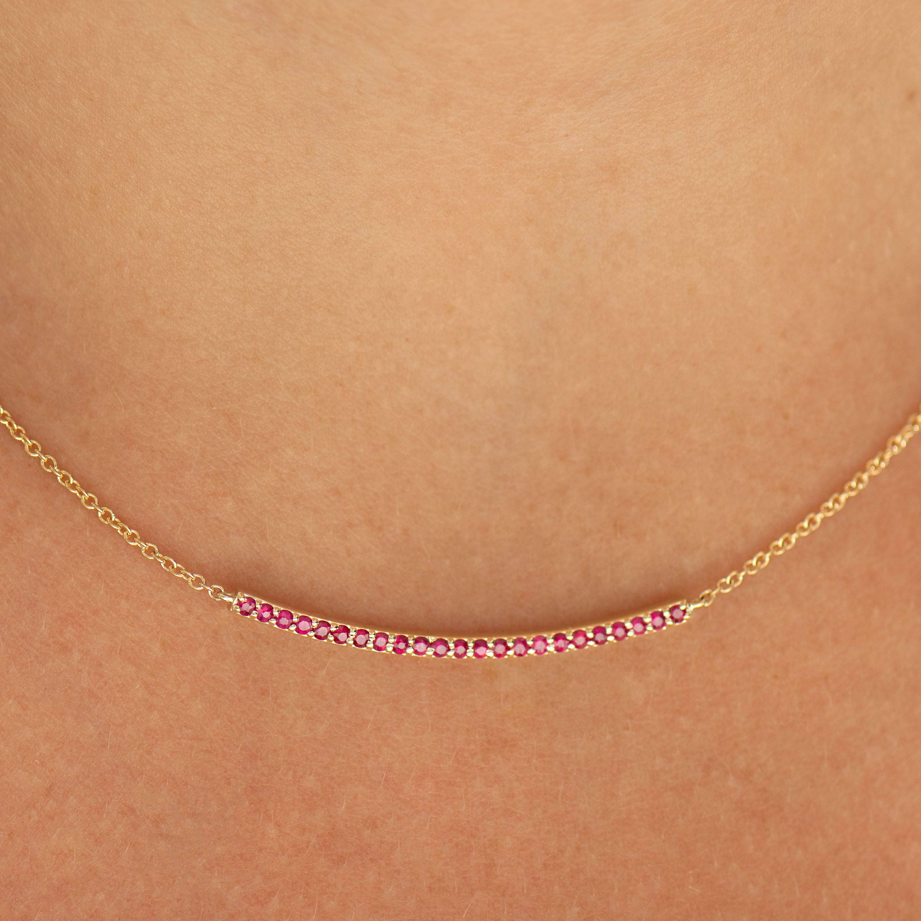Rubies Bar Necklace