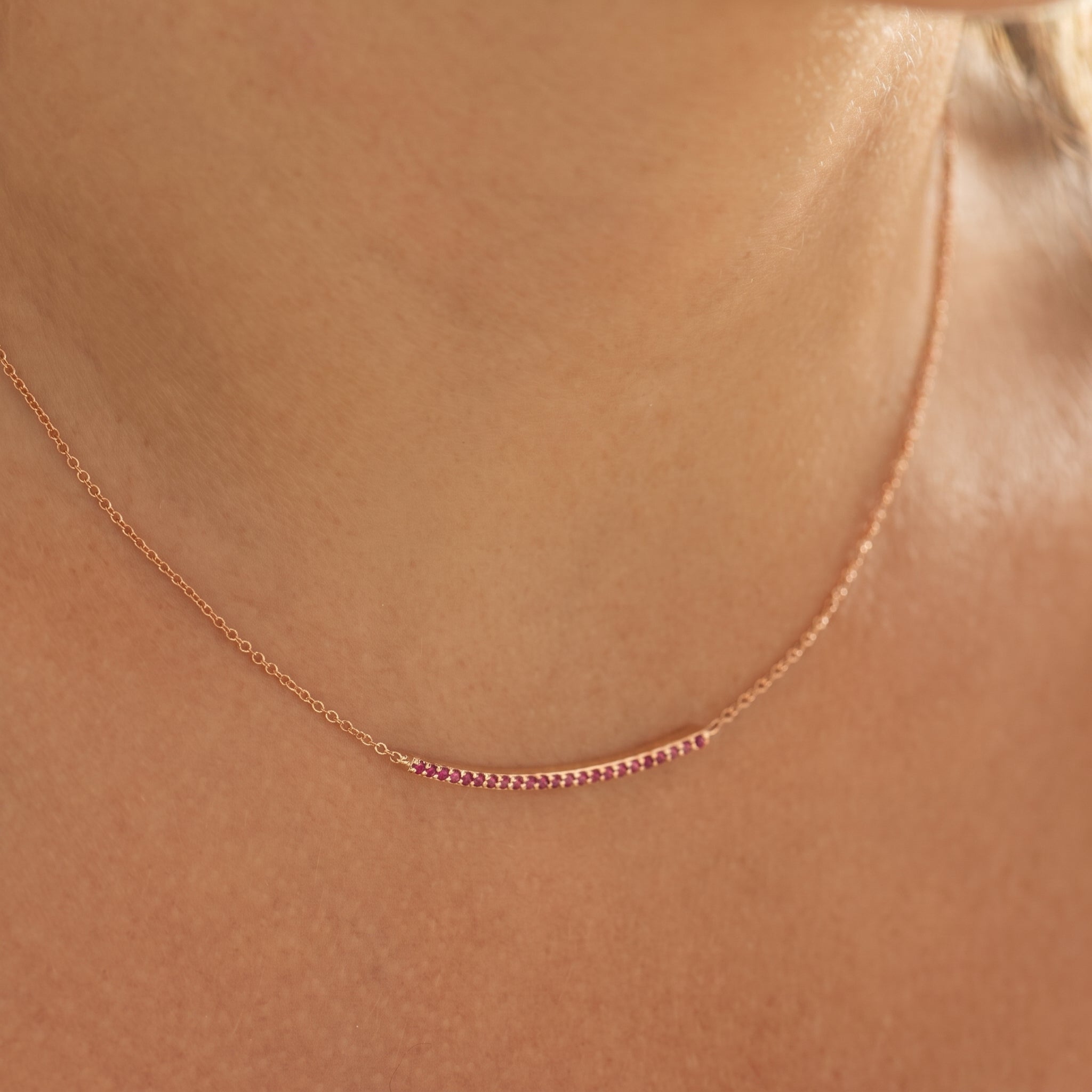 Rubies Bar Necklace