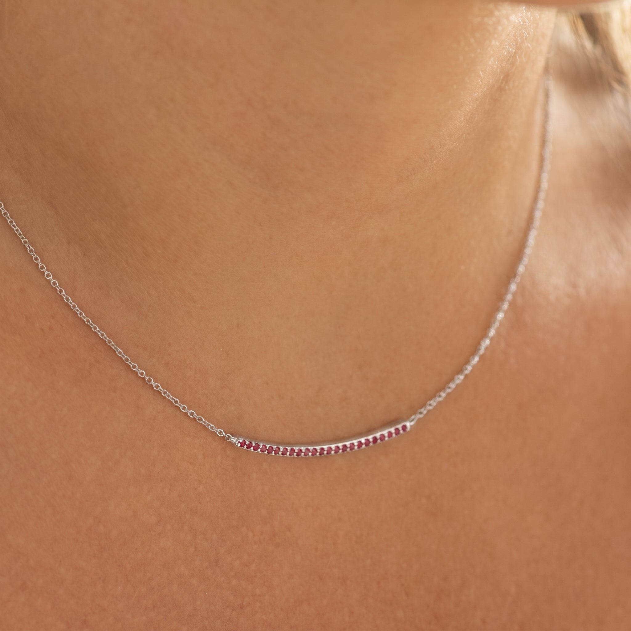 Rubies Bar Necklace
