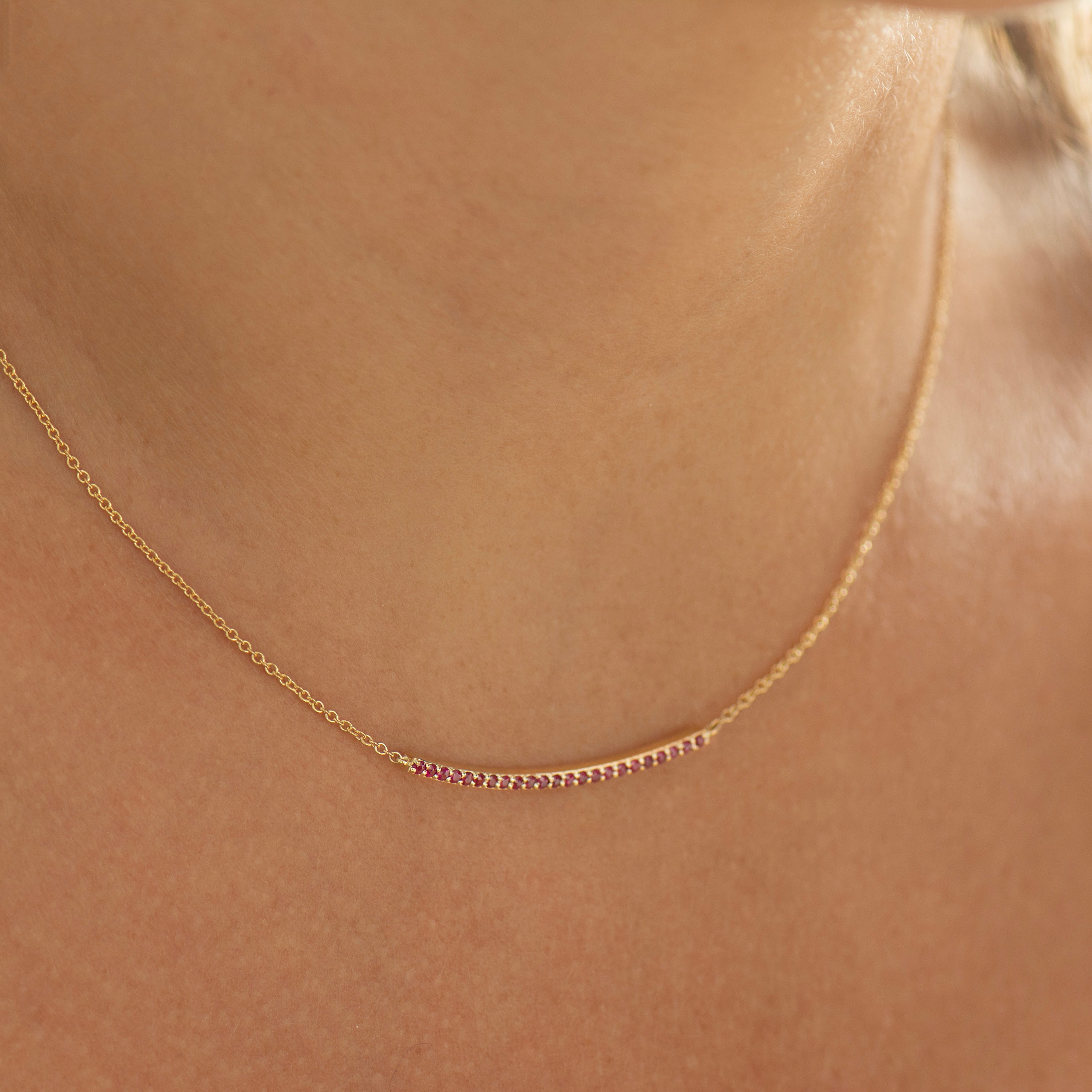 Rubies Bar Necklace