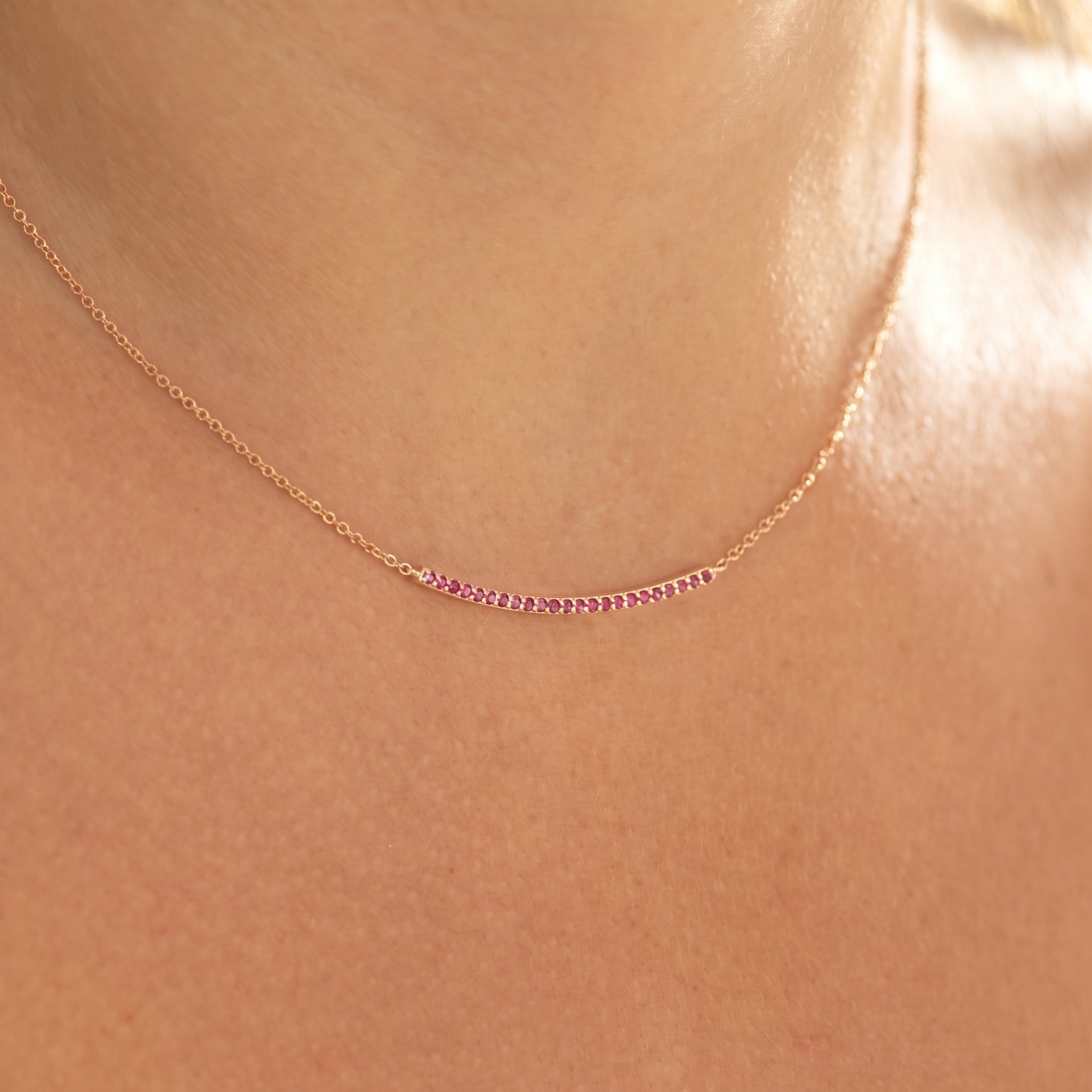 Rubies Bar Necklace