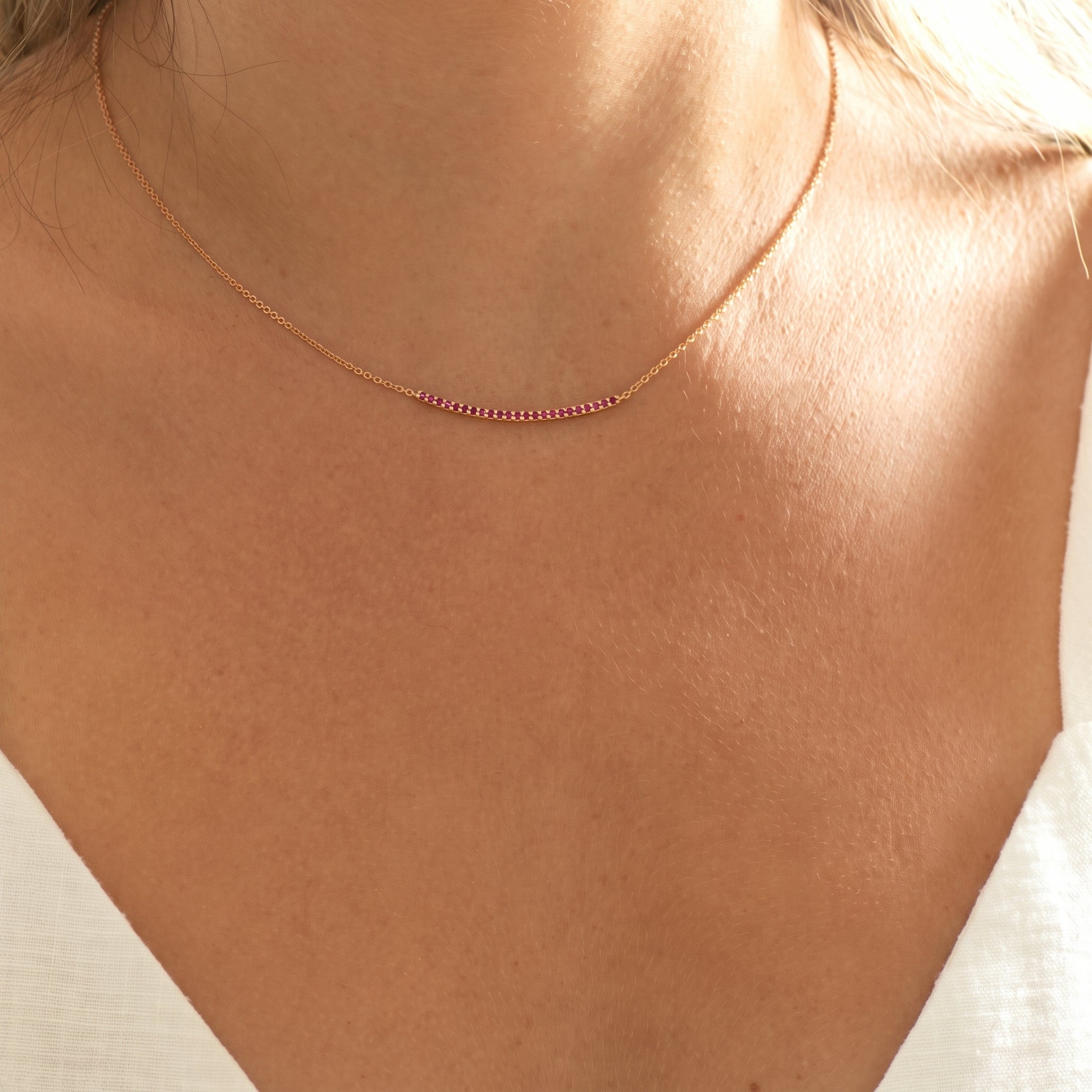 Rubies Bar Necklace