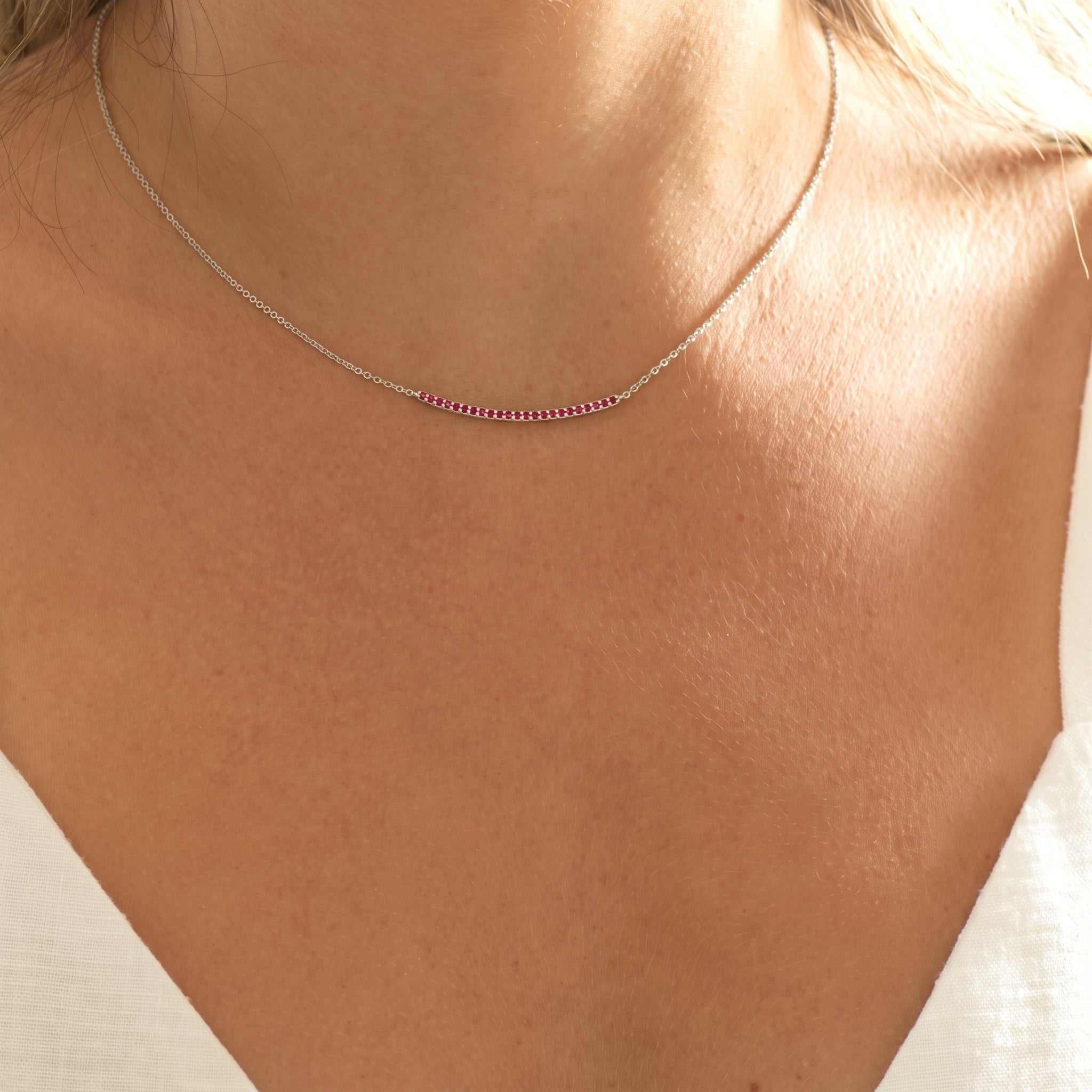 Rubies Bar Necklace