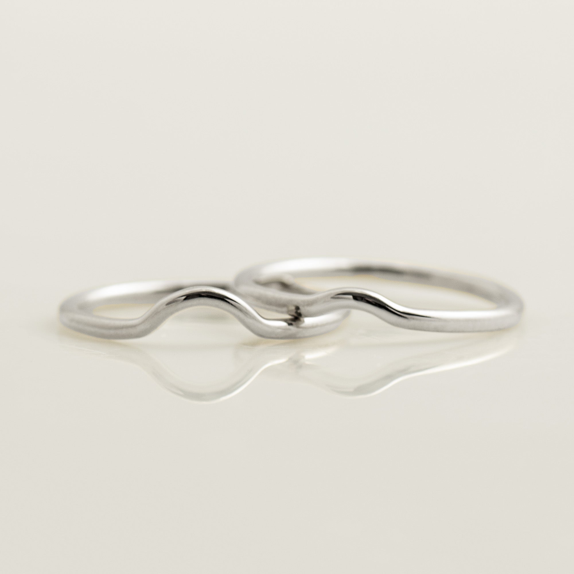 Curved Matching Plain Wedding Ring