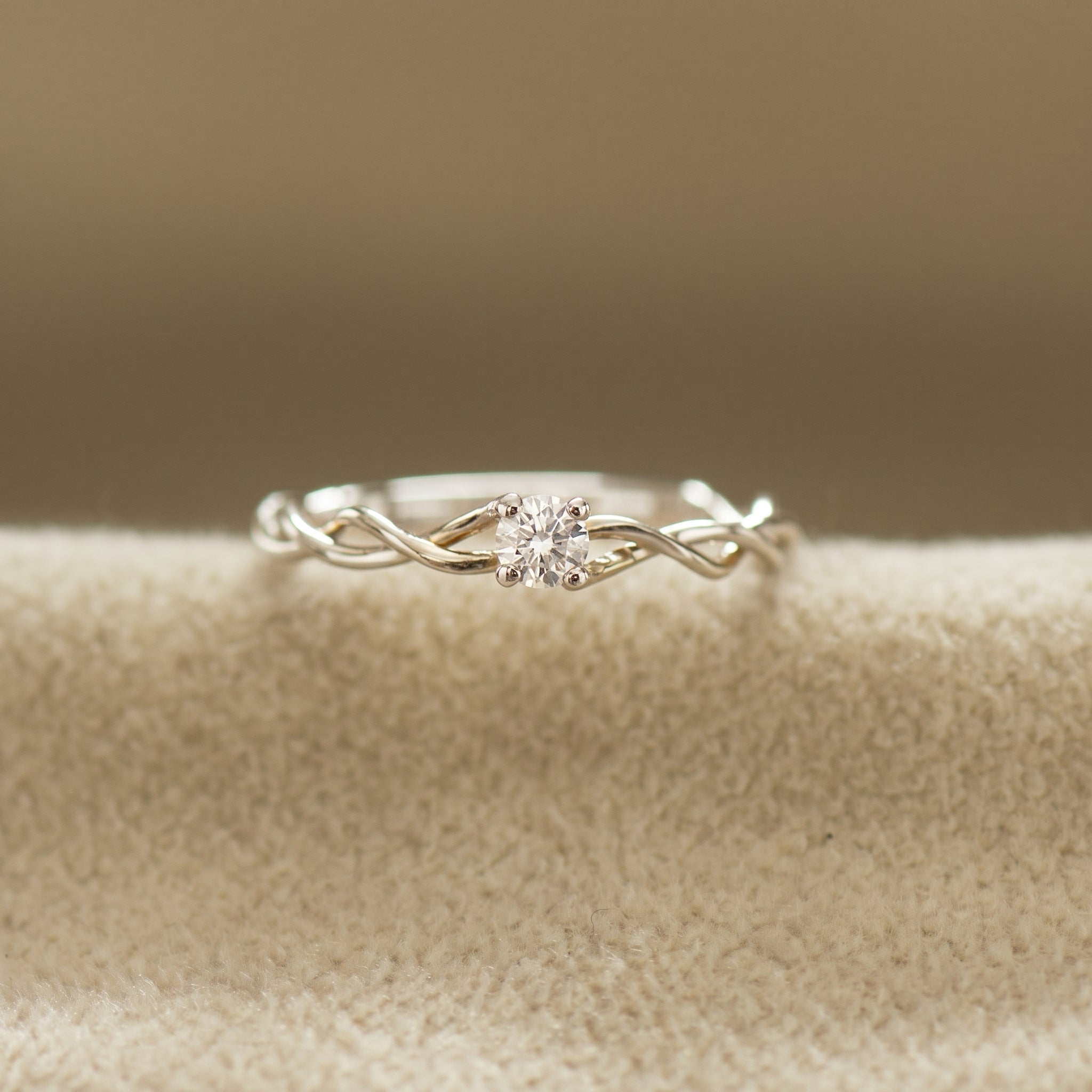 Dainty Braided Engagement Ring