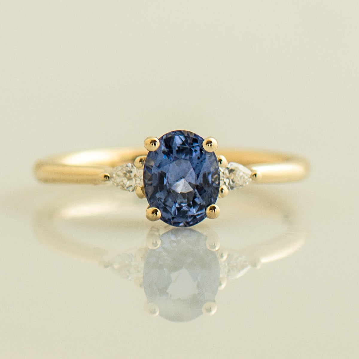 Cornflower Blue Sapphire Engagement Ring