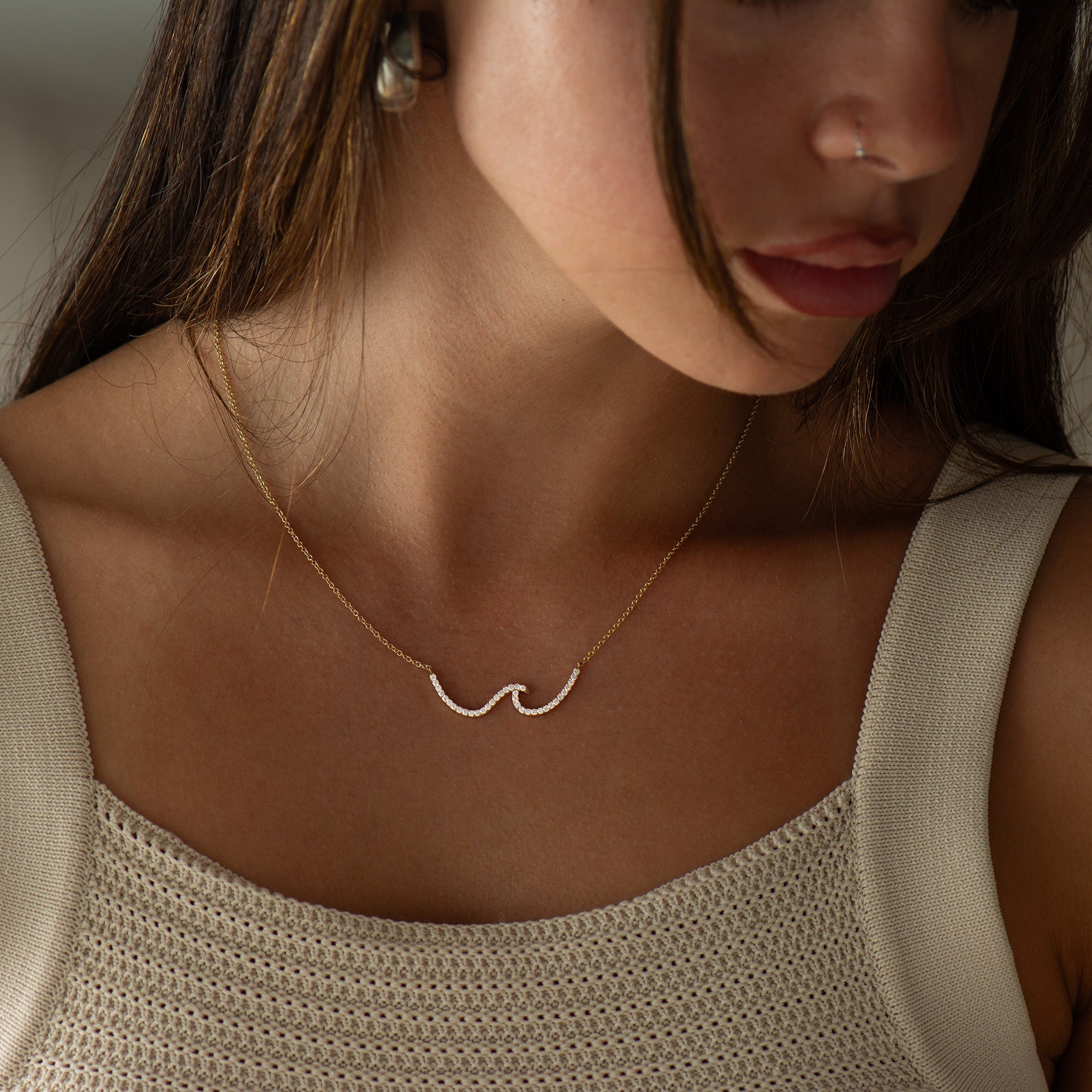 Wave Diamond Necklace
