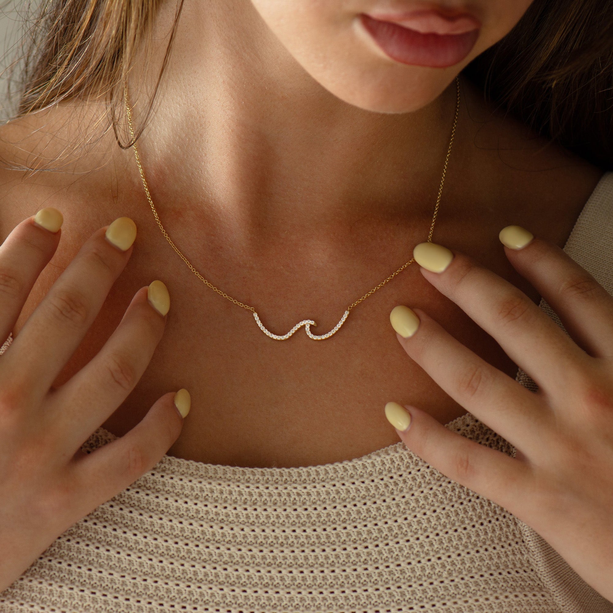 Wave Diamond Necklace