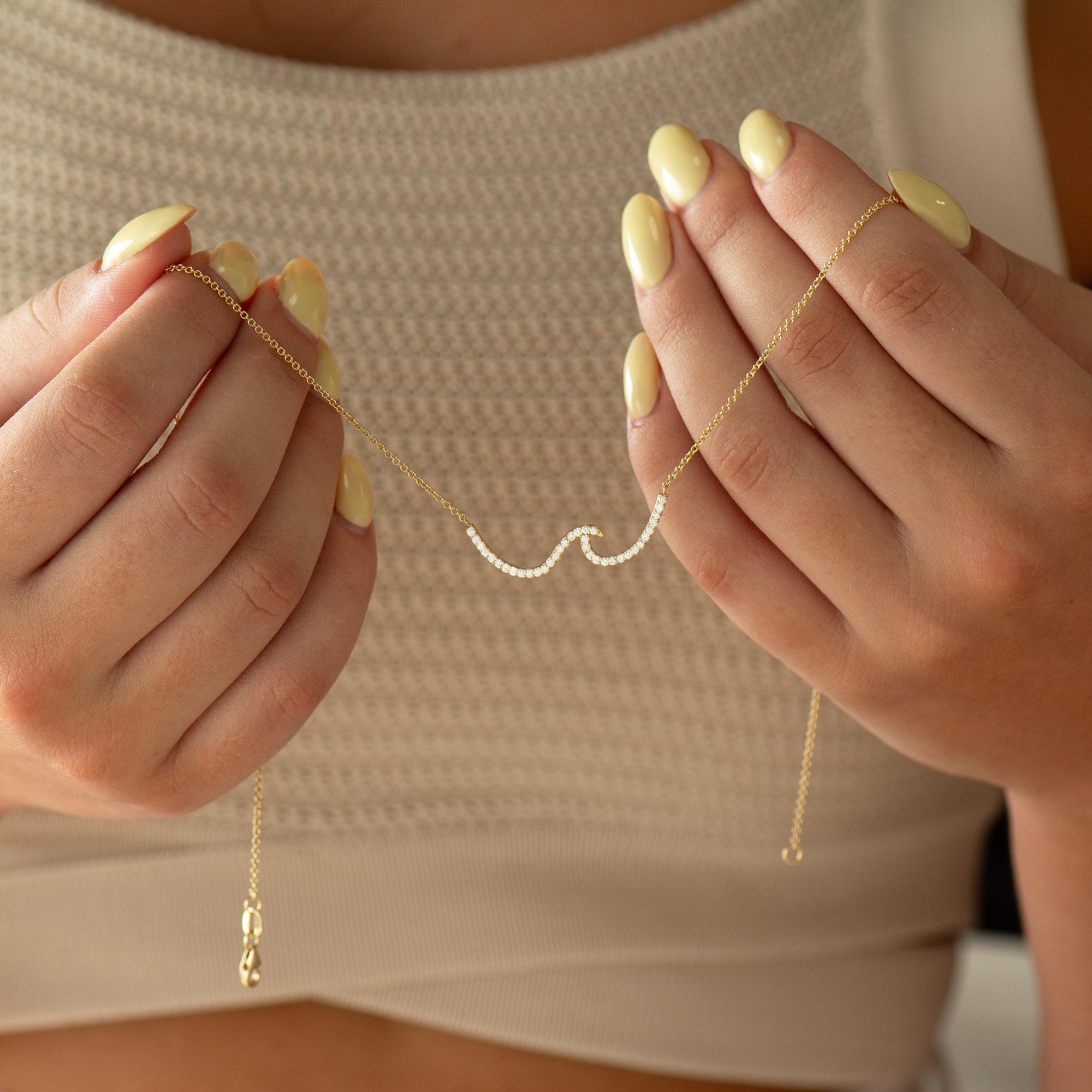 Wave Diamond Necklace