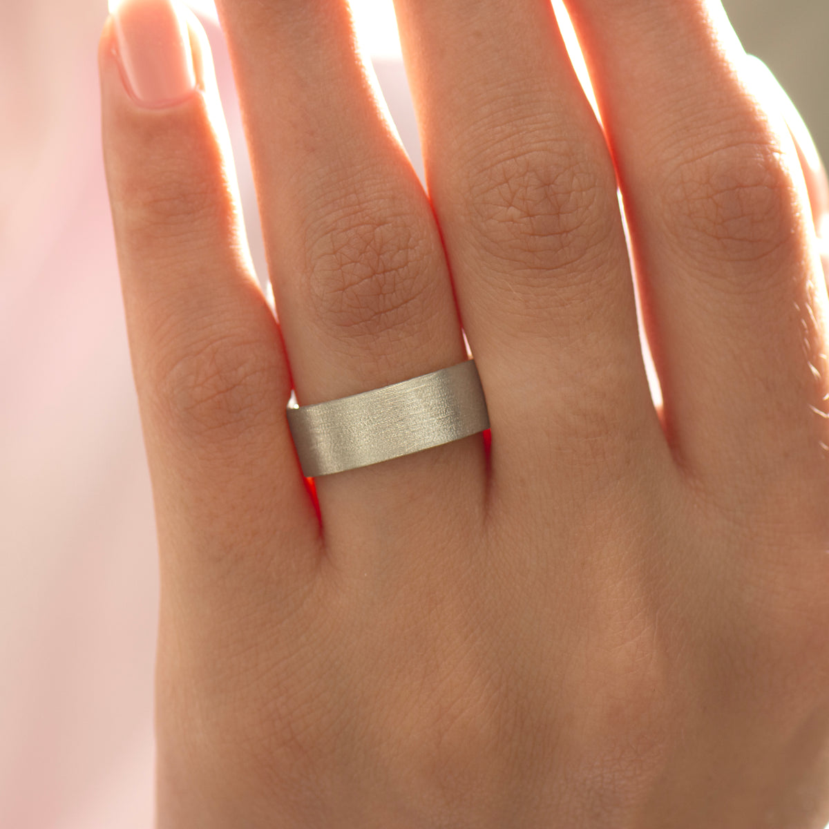 7mm Brushed Wedding Ring