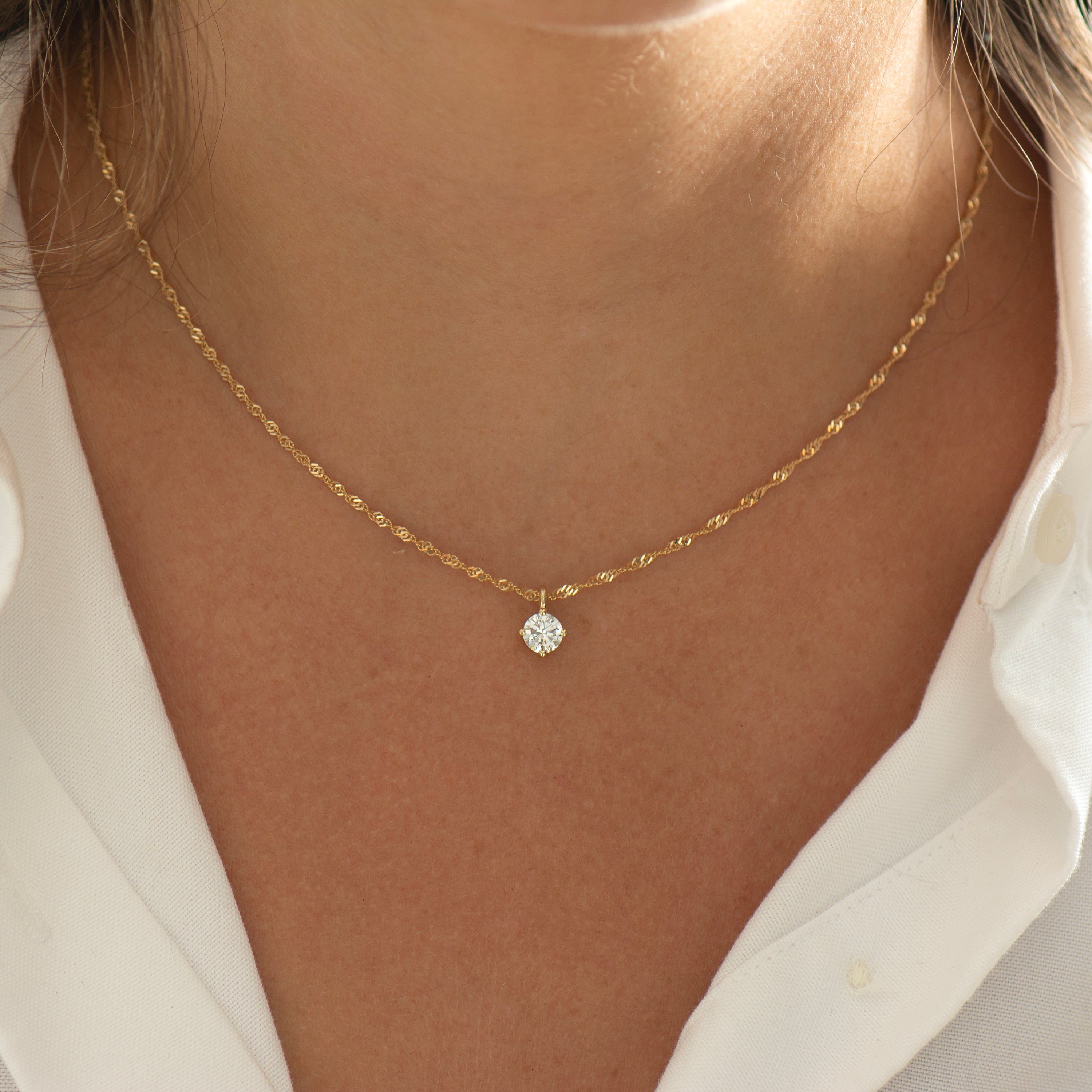 Solitaire Diamond Necklace