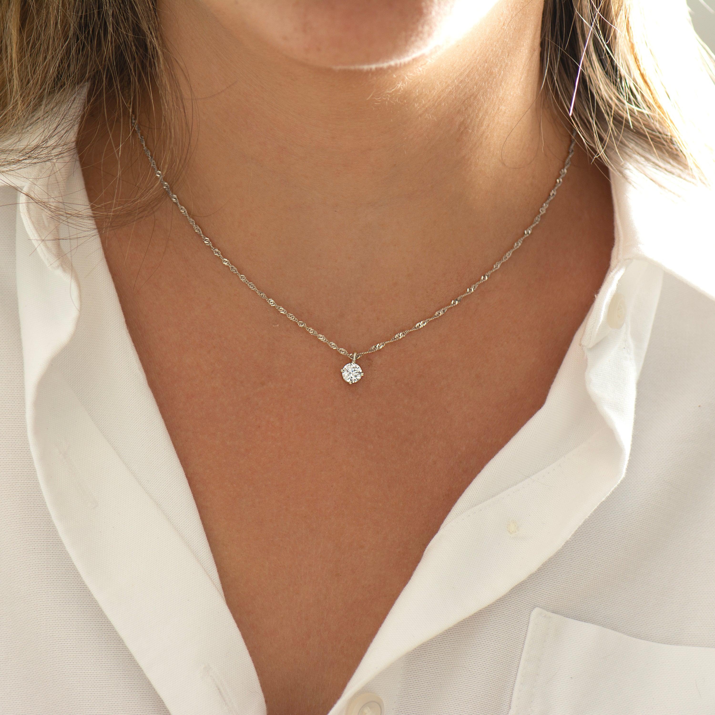 Solitaire Diamond Necklace