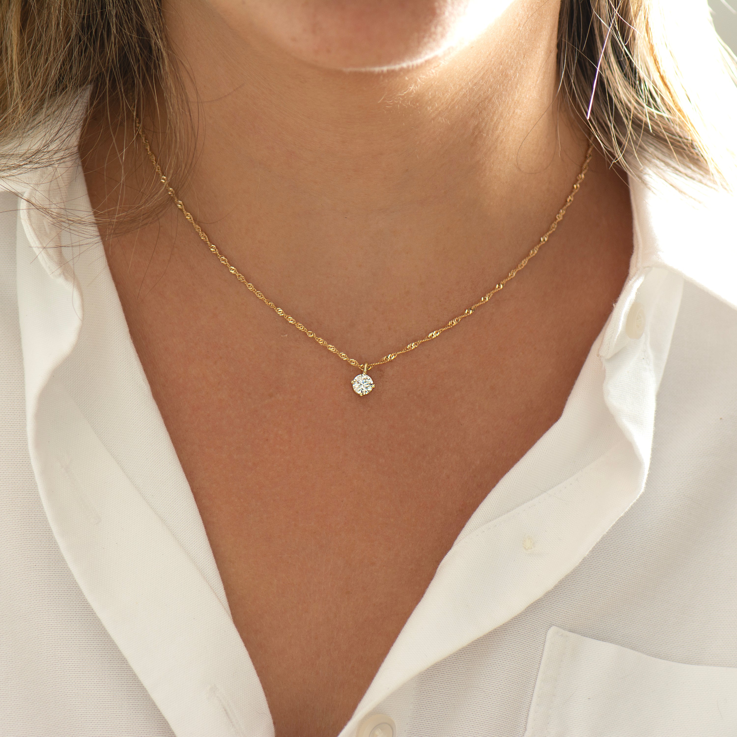 Solitaire Diamond Necklace