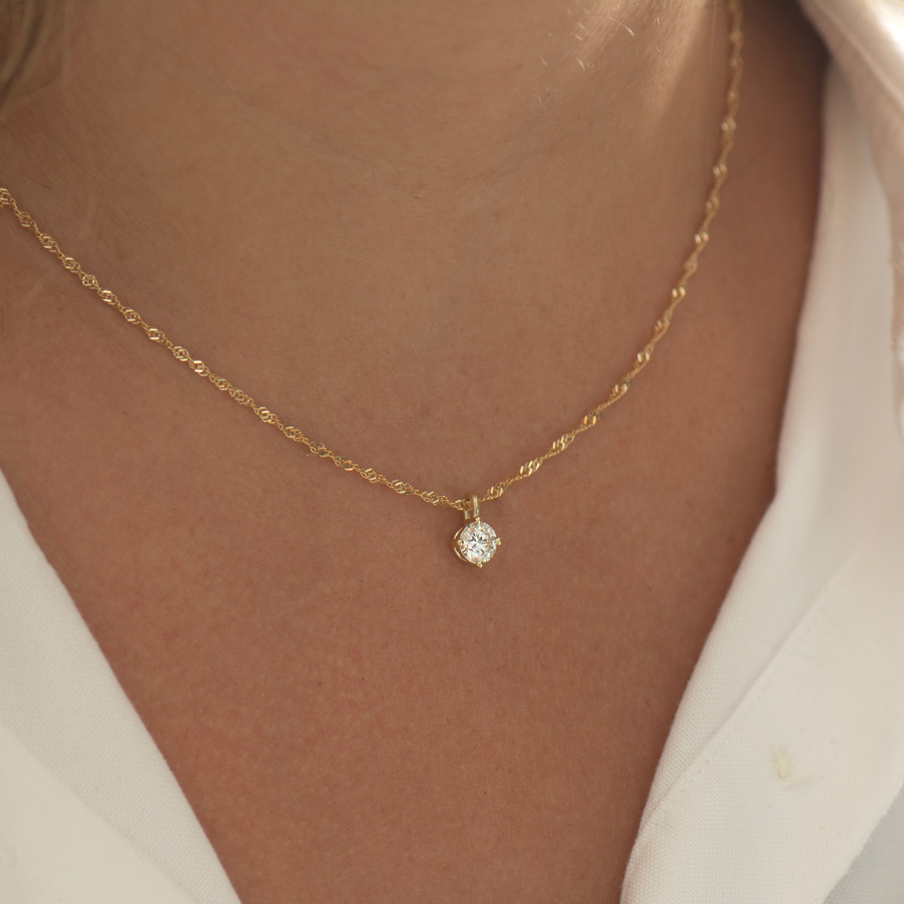 Solitaire Diamond Necklace