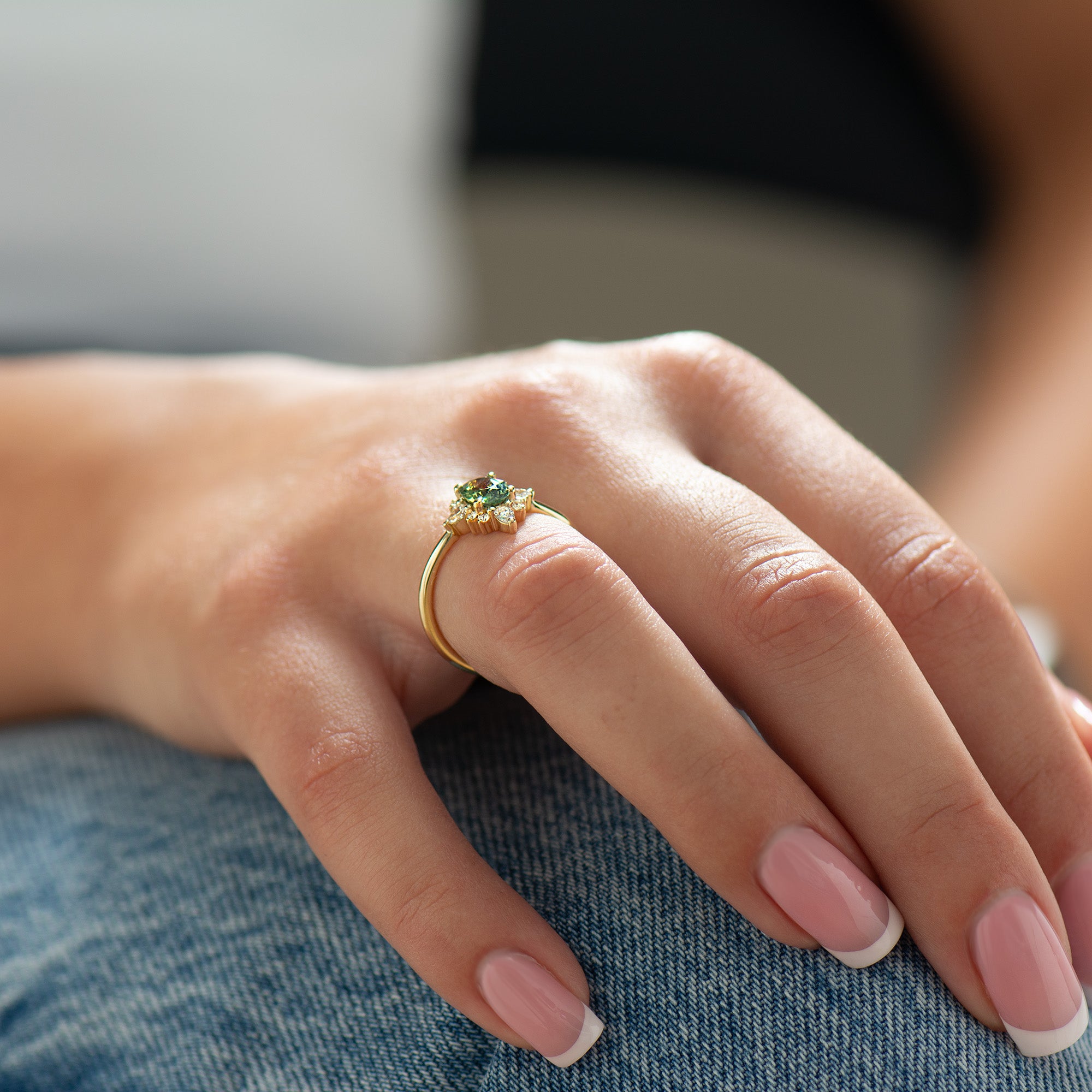 North Star Sapphire Engagement Ring