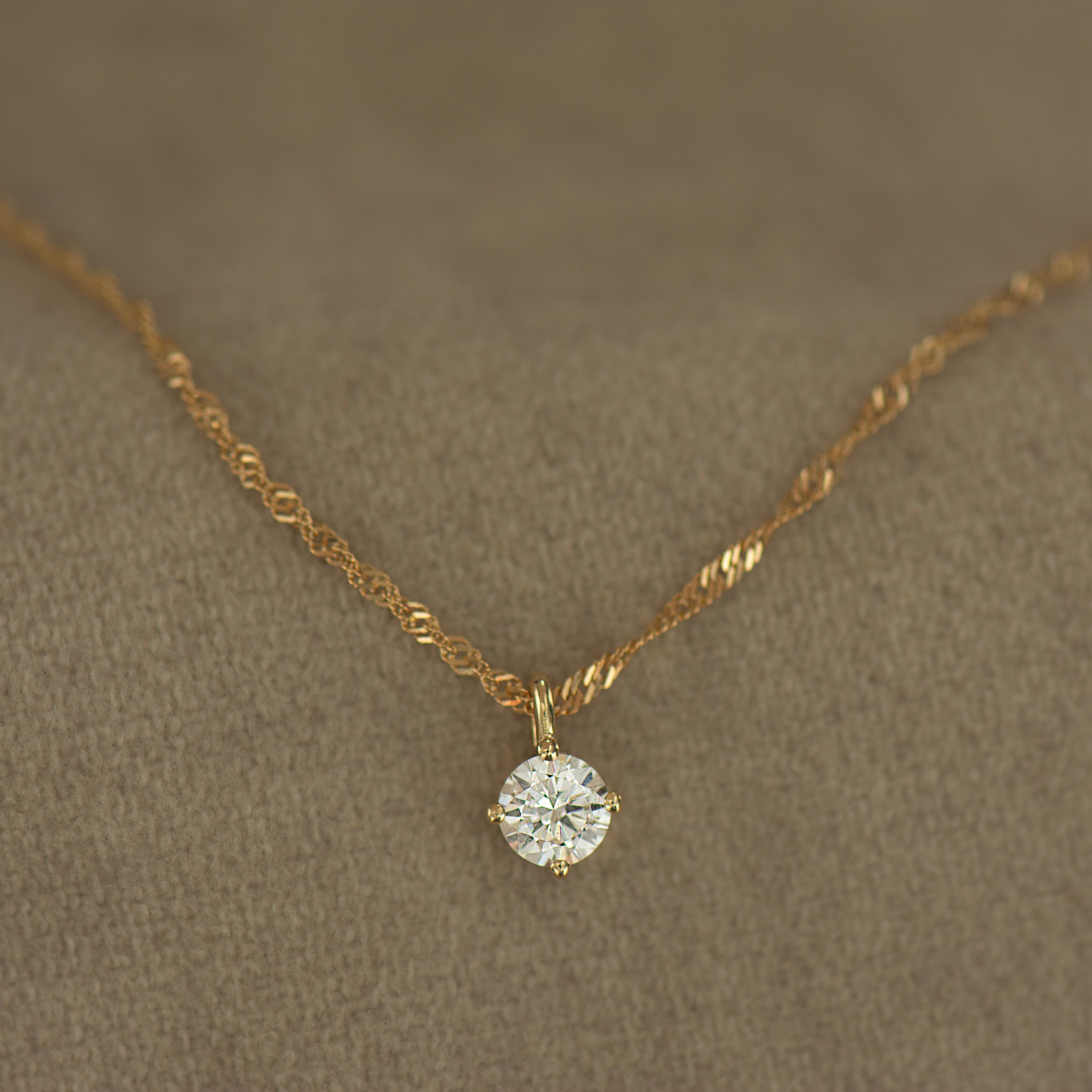Solitaire Diamond Necklace