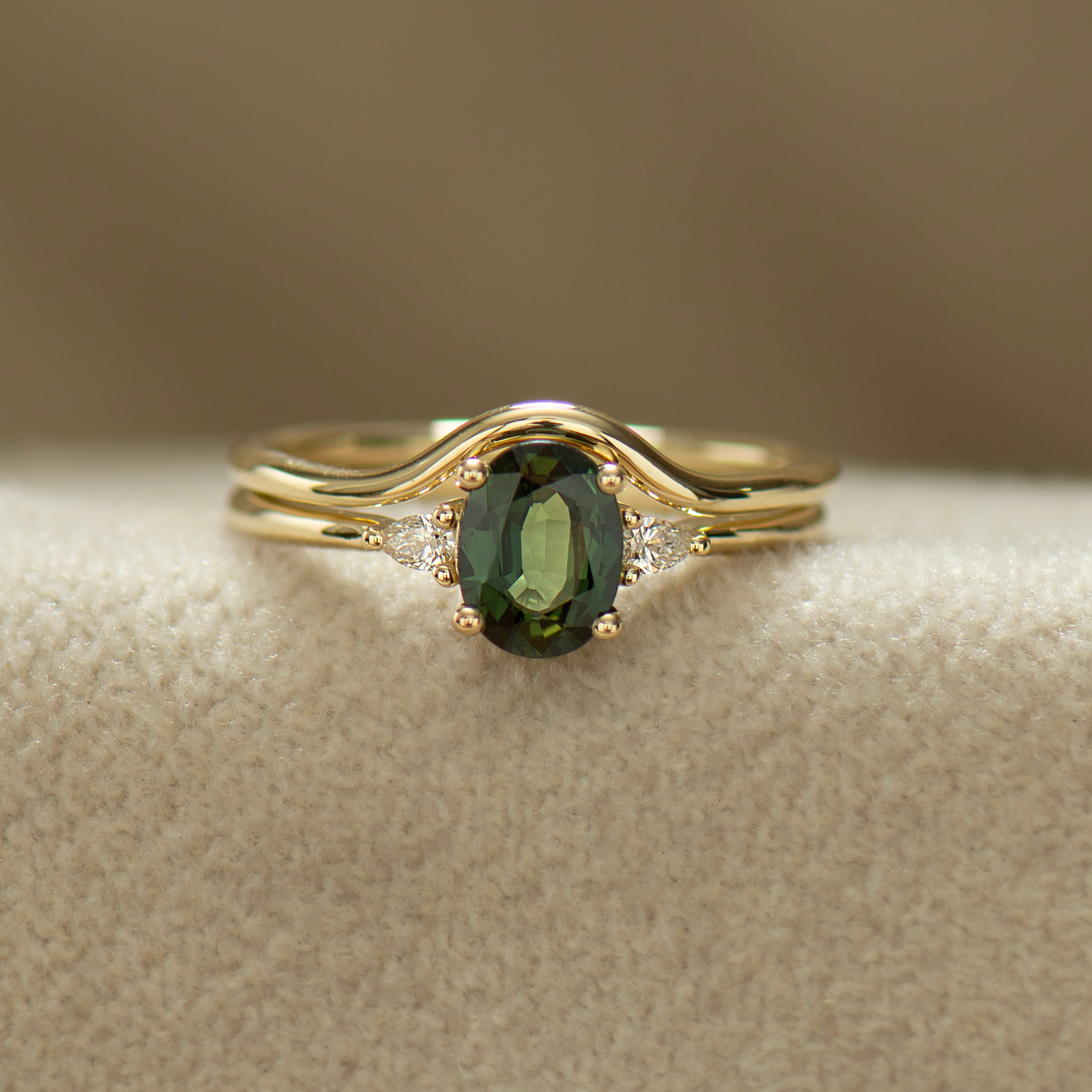 Forest Green Sapphire Set - Plain