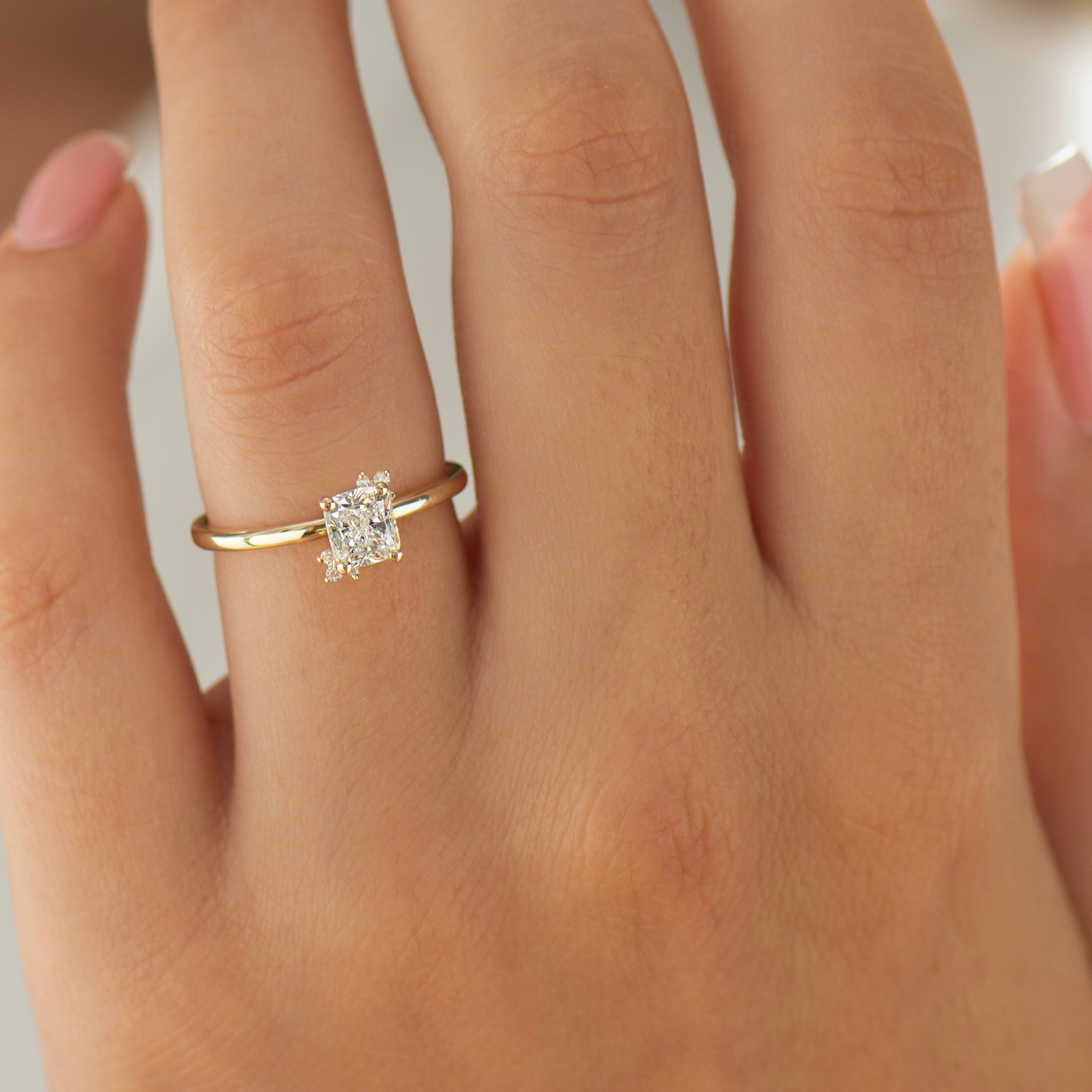 The Floral Cushion Ring