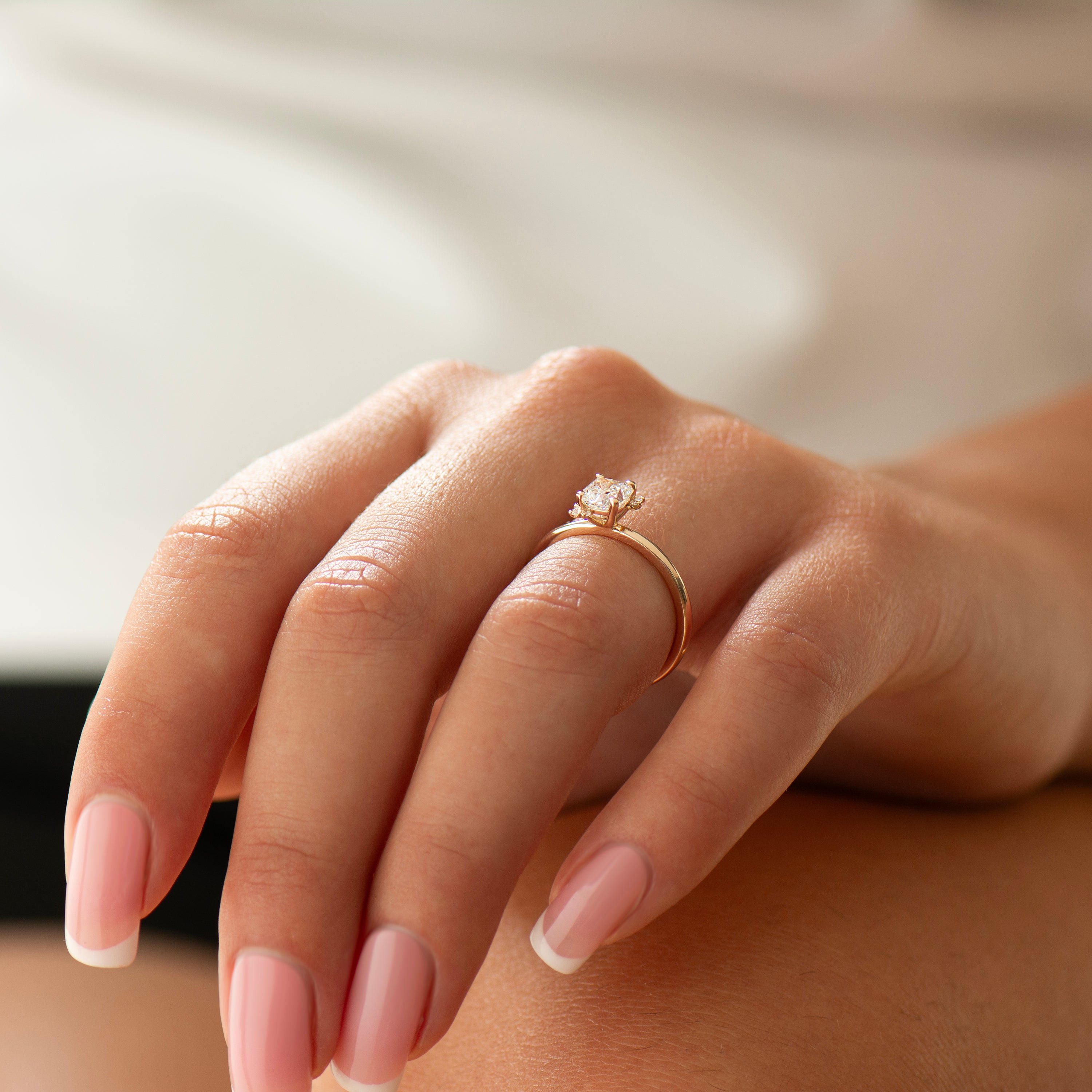 The Floral Cushion Ring