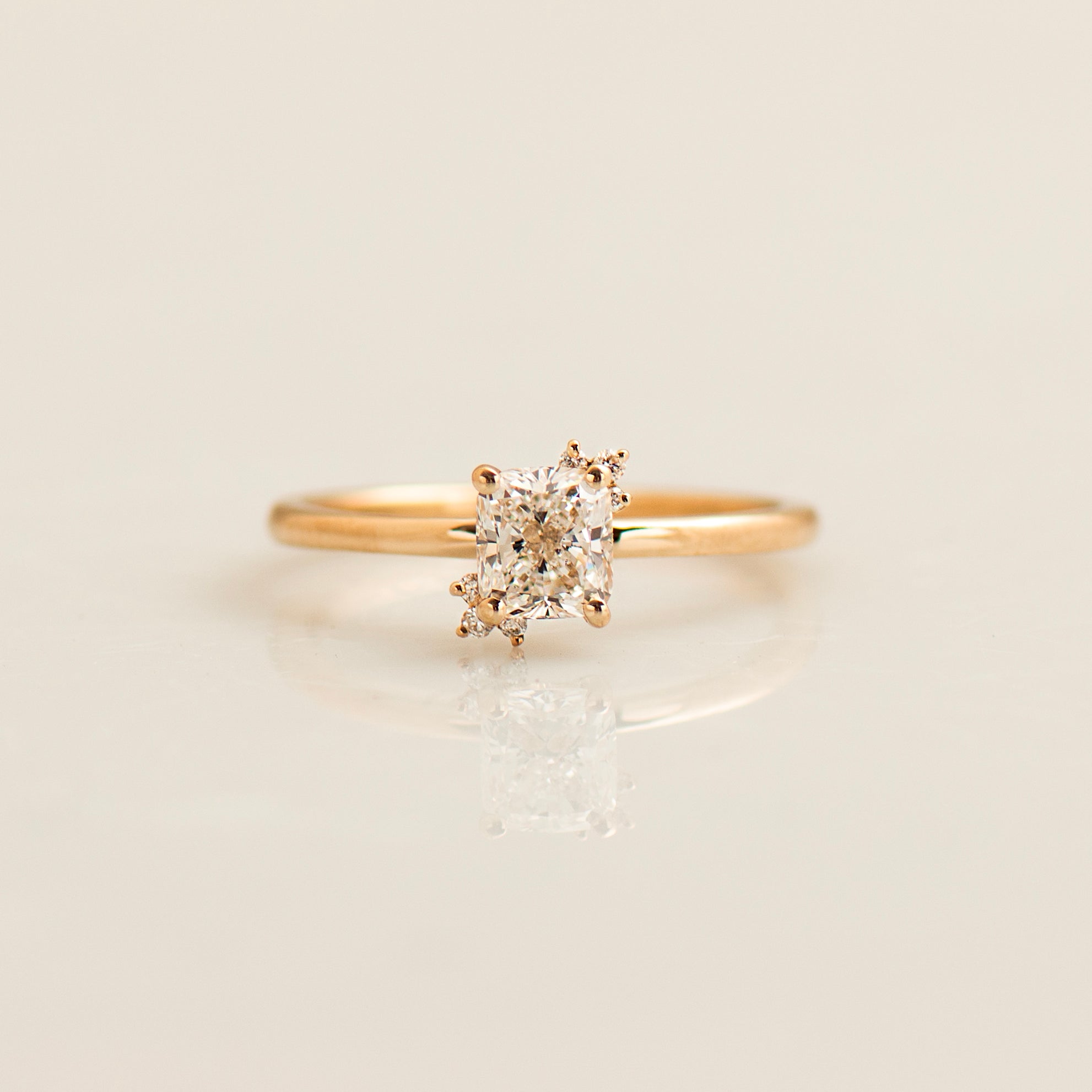 The Floral Cushion Ring