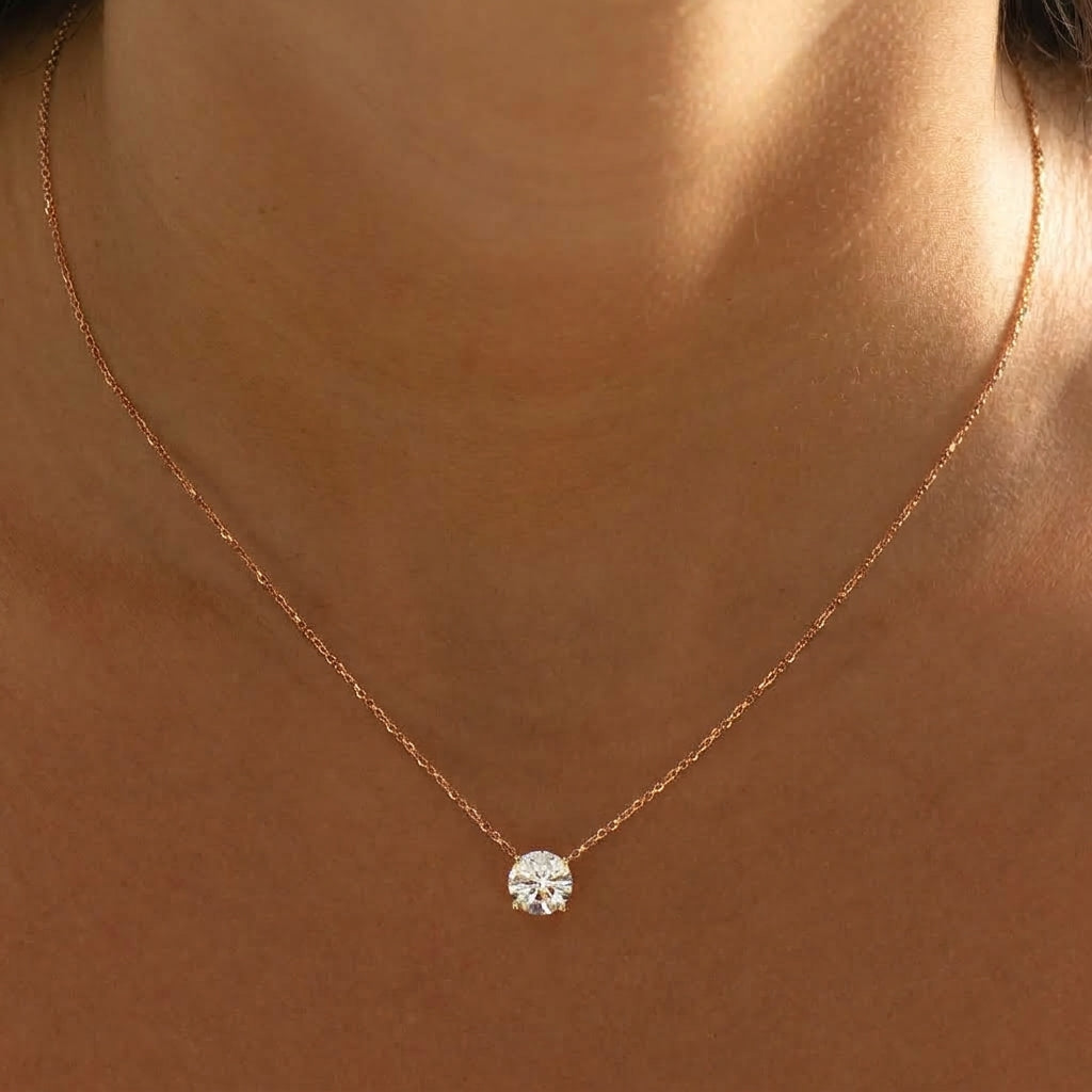 Floating Lab Diamond Necklace
