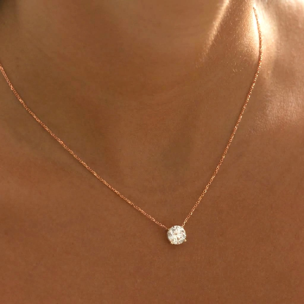 Floating Lab Diamond Necklace