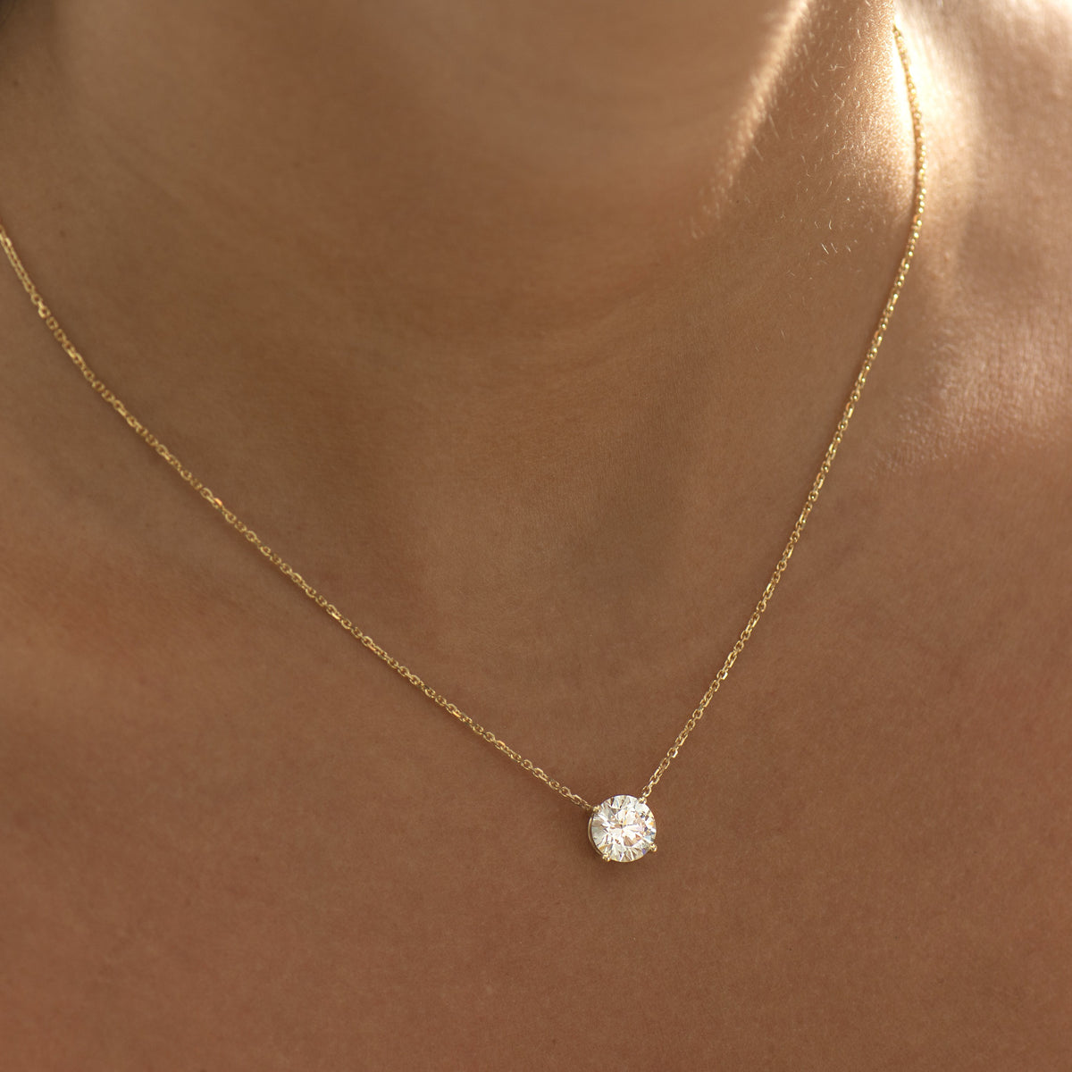 Floating Lab Diamond Necklace
