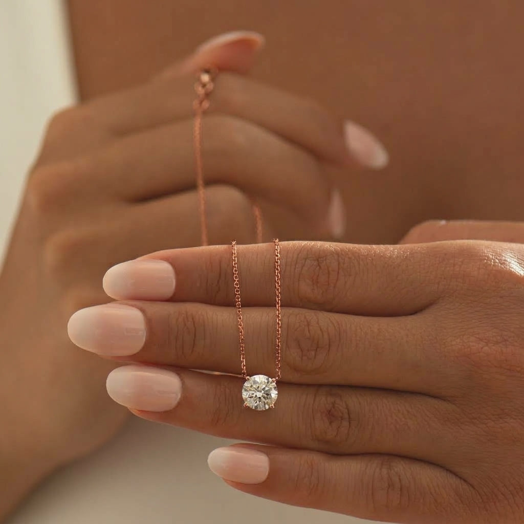 Floating Lab Diamond Necklace