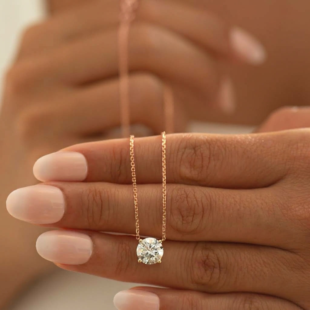 Floating Lab Diamond Necklace