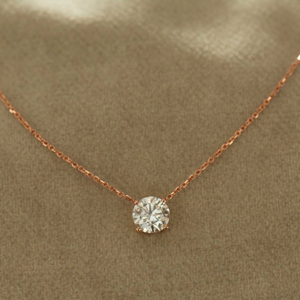 Floating Lab Diamond Necklace