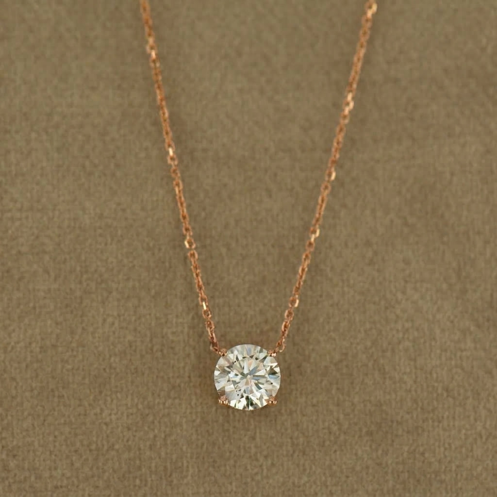 Floating Lab Diamond Necklace