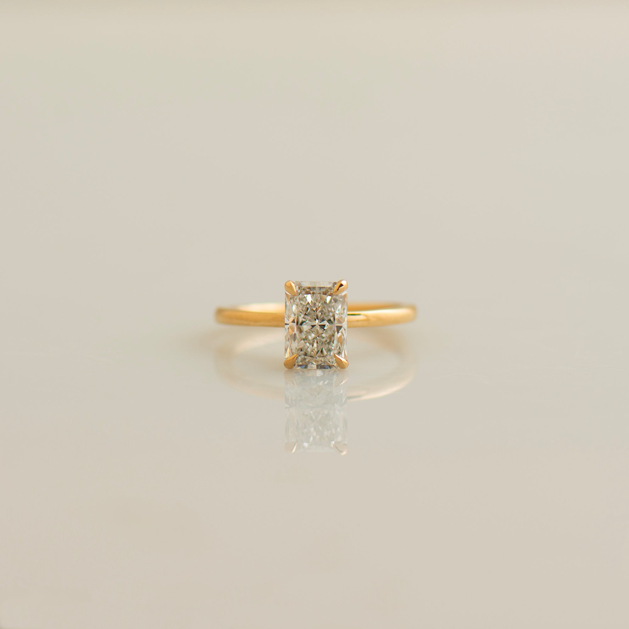 Solitaire Radiant Engagement Ring