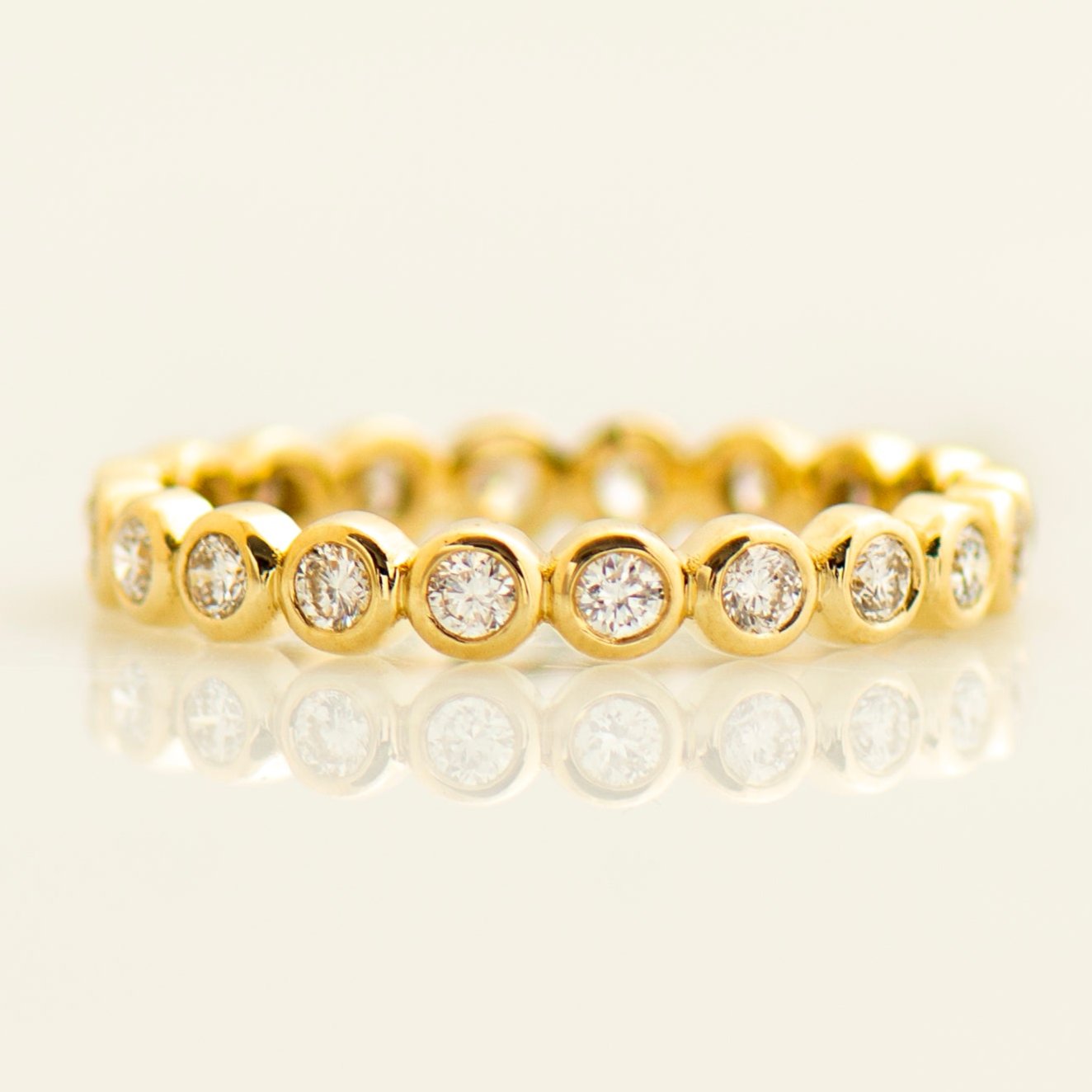 3 MM Eternity Bubble Diamonds Ring