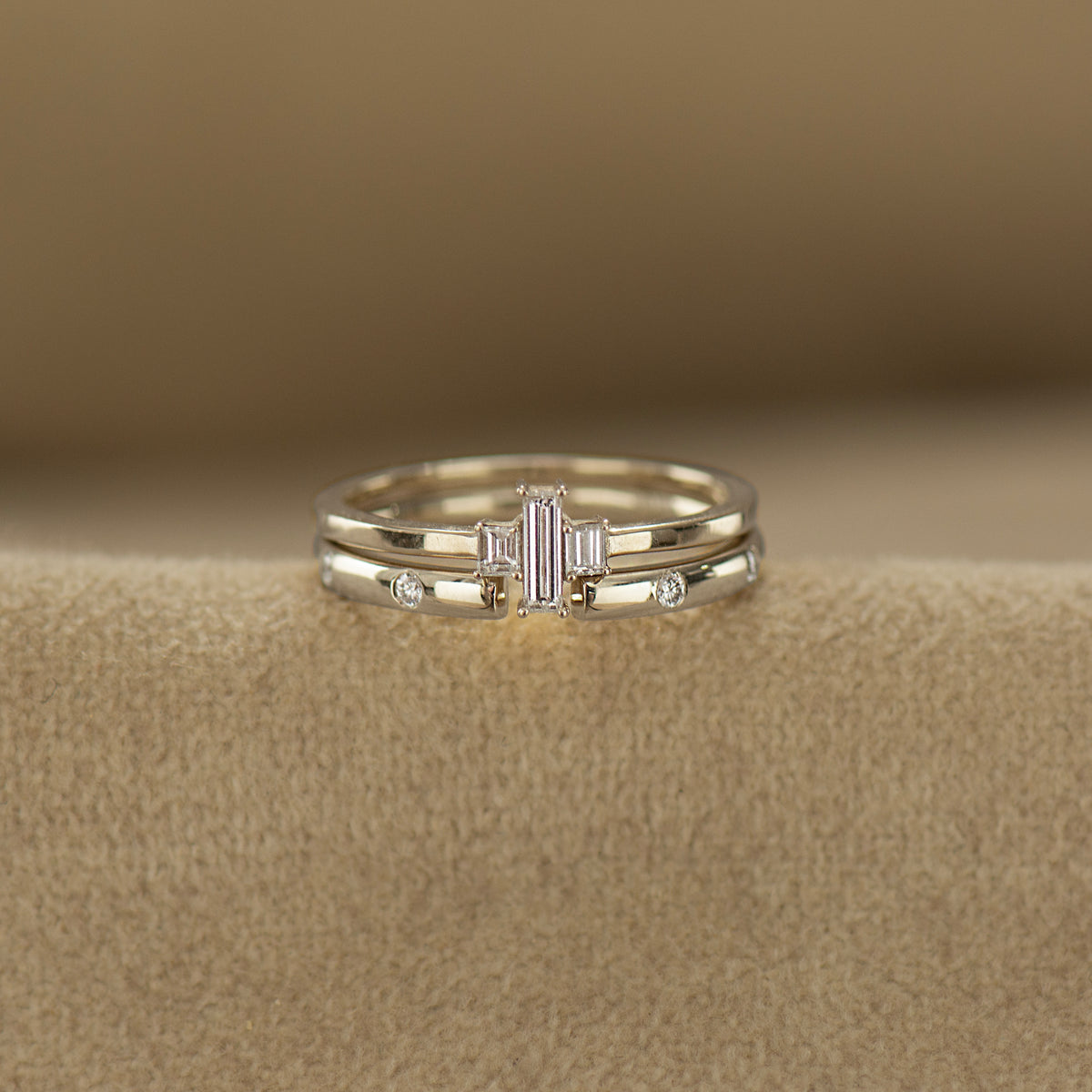 Open Gap Evenly Spaced Diamond Ring