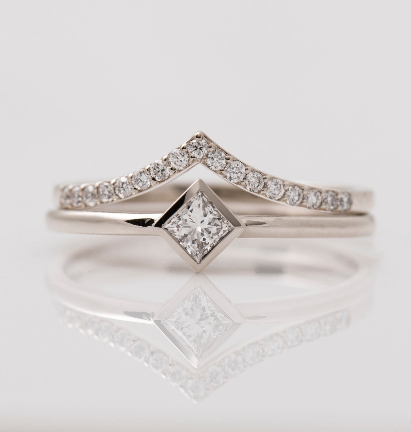 Solitaire Princess Diamond Set