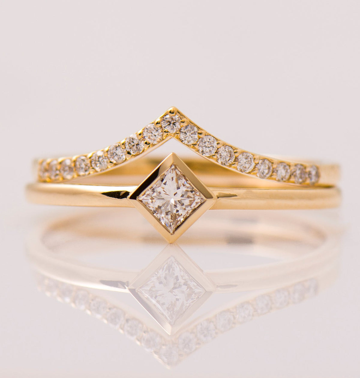 Solitaire Princess Diamond Set