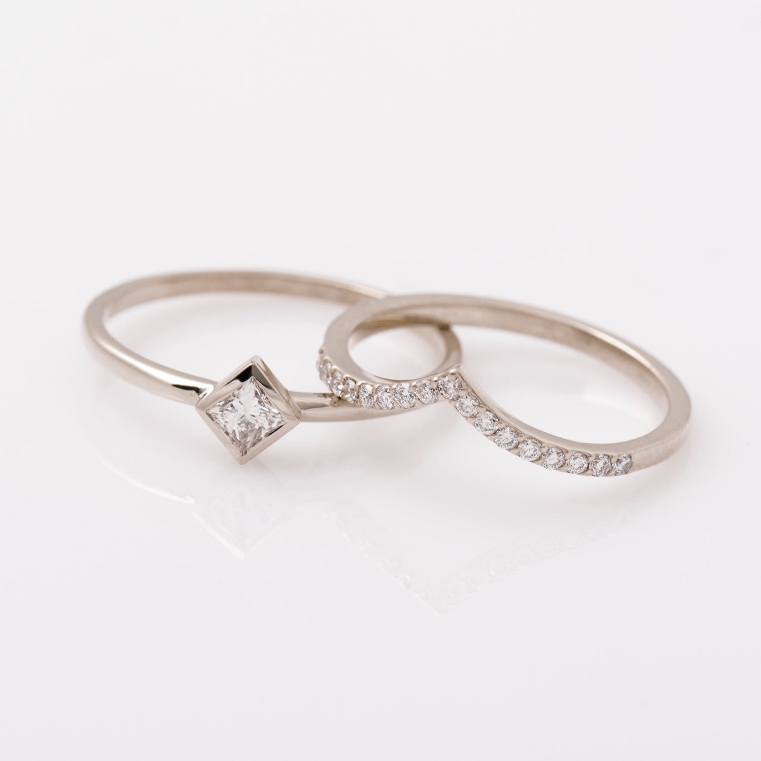 Solitaire Princess Diamond Set