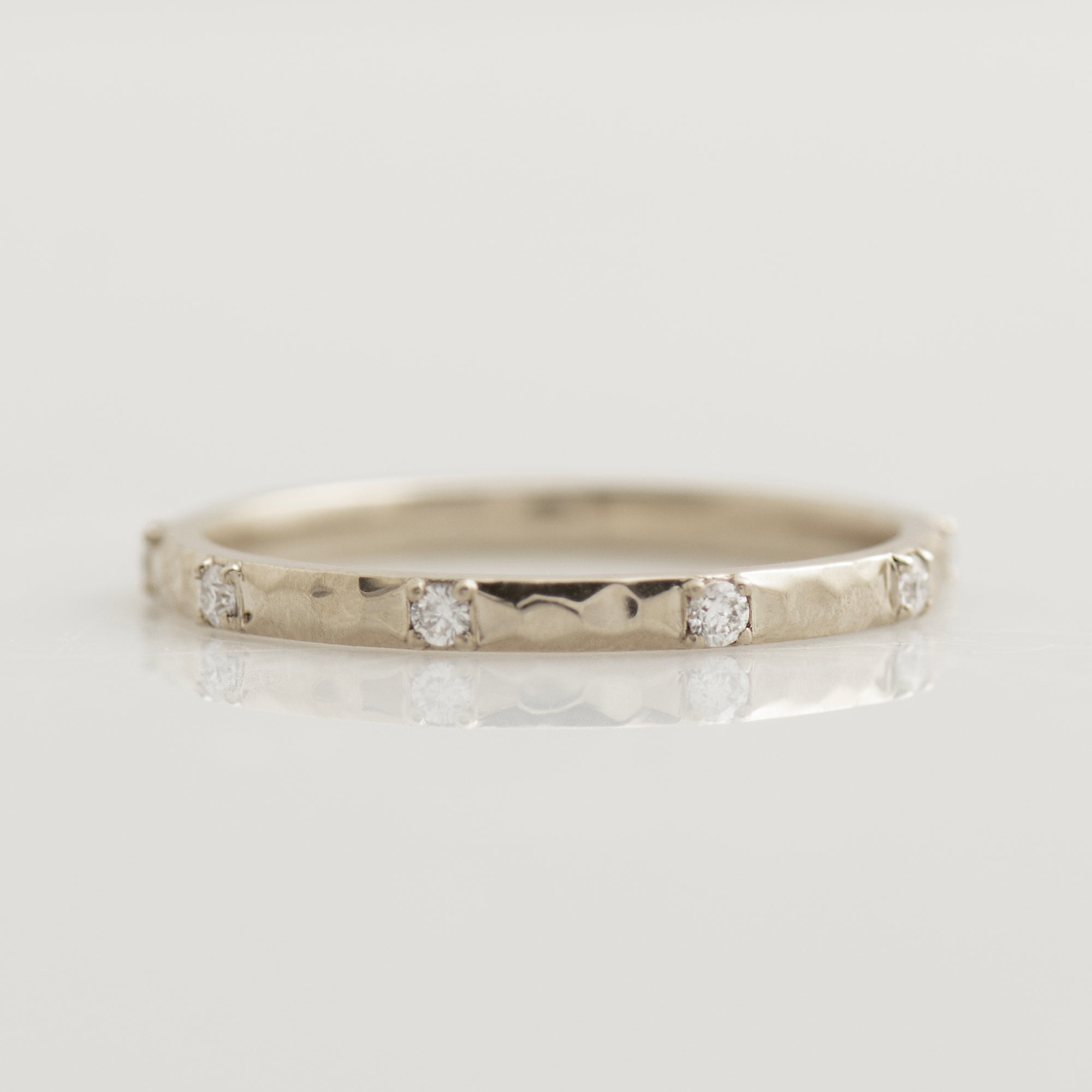 Eternity Hammered Textured Ring