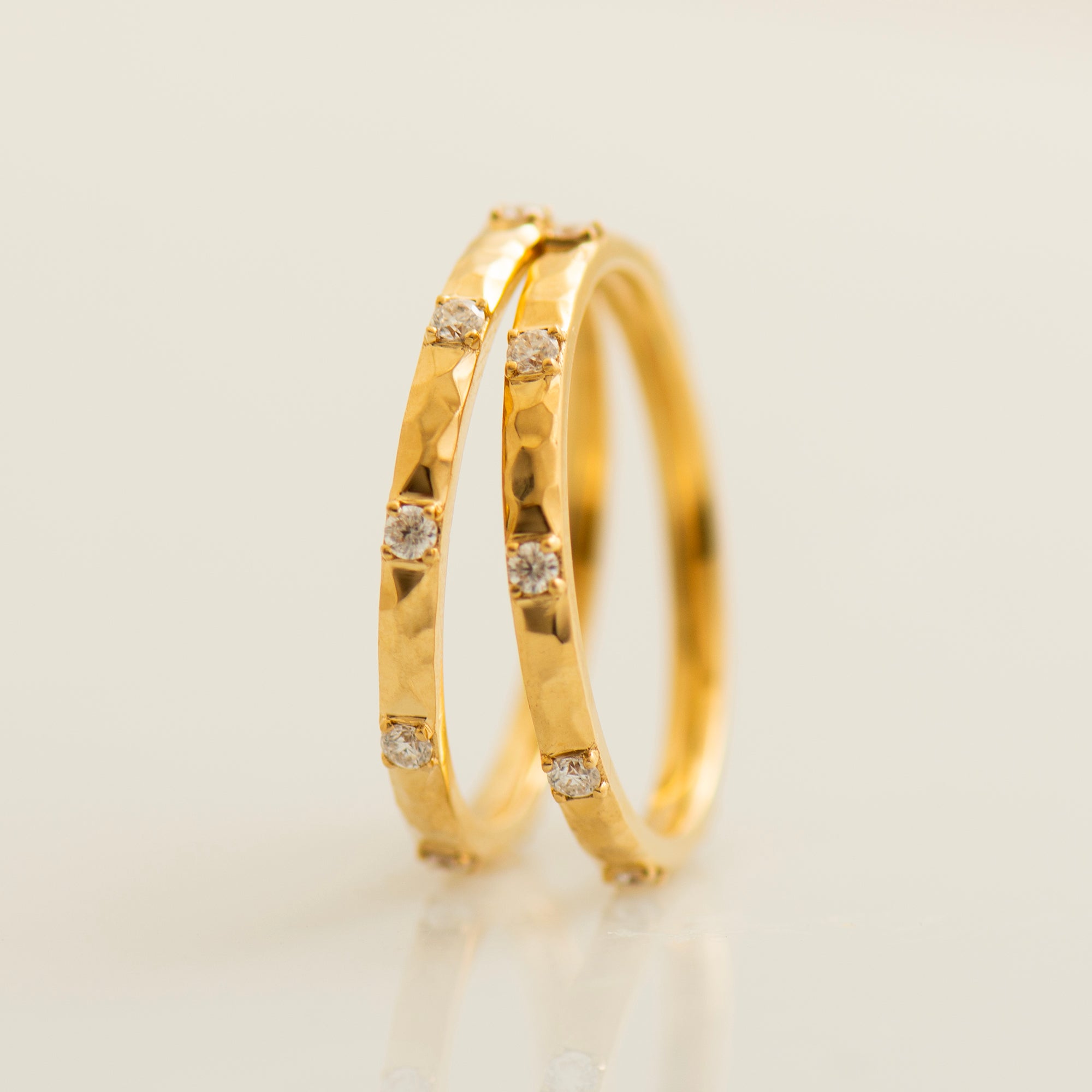 Eternity Hammered Textured Ring