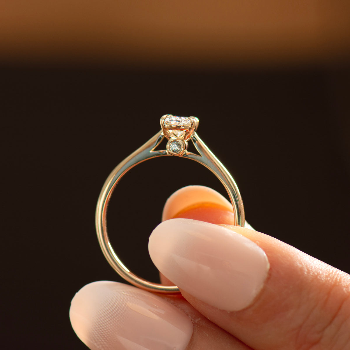 Secret Gemstone Solitaire Ring
