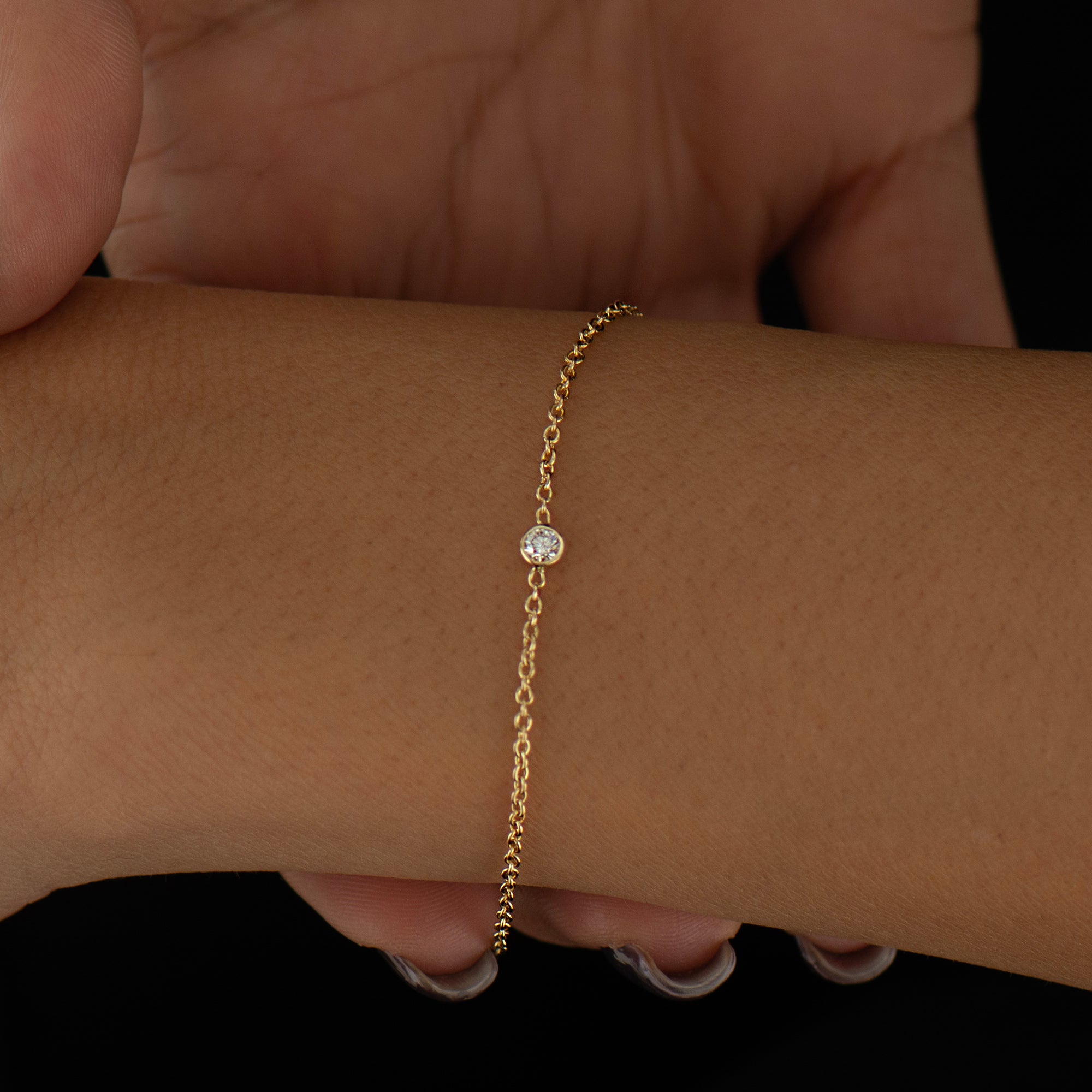 Minimal Diamond Bracelet