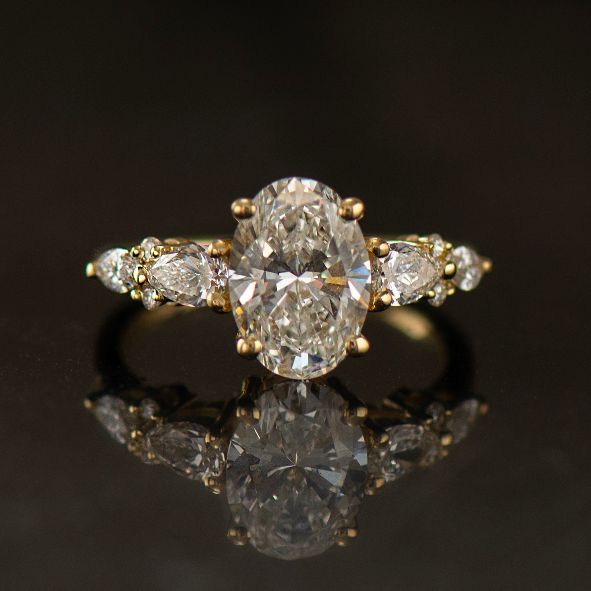 Oval Lab Diamond Engagement Ring