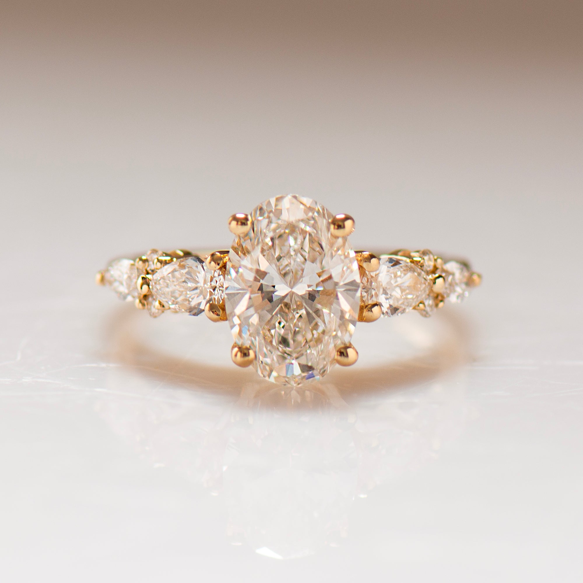 Oval Lab Diamond Engagement Ring
